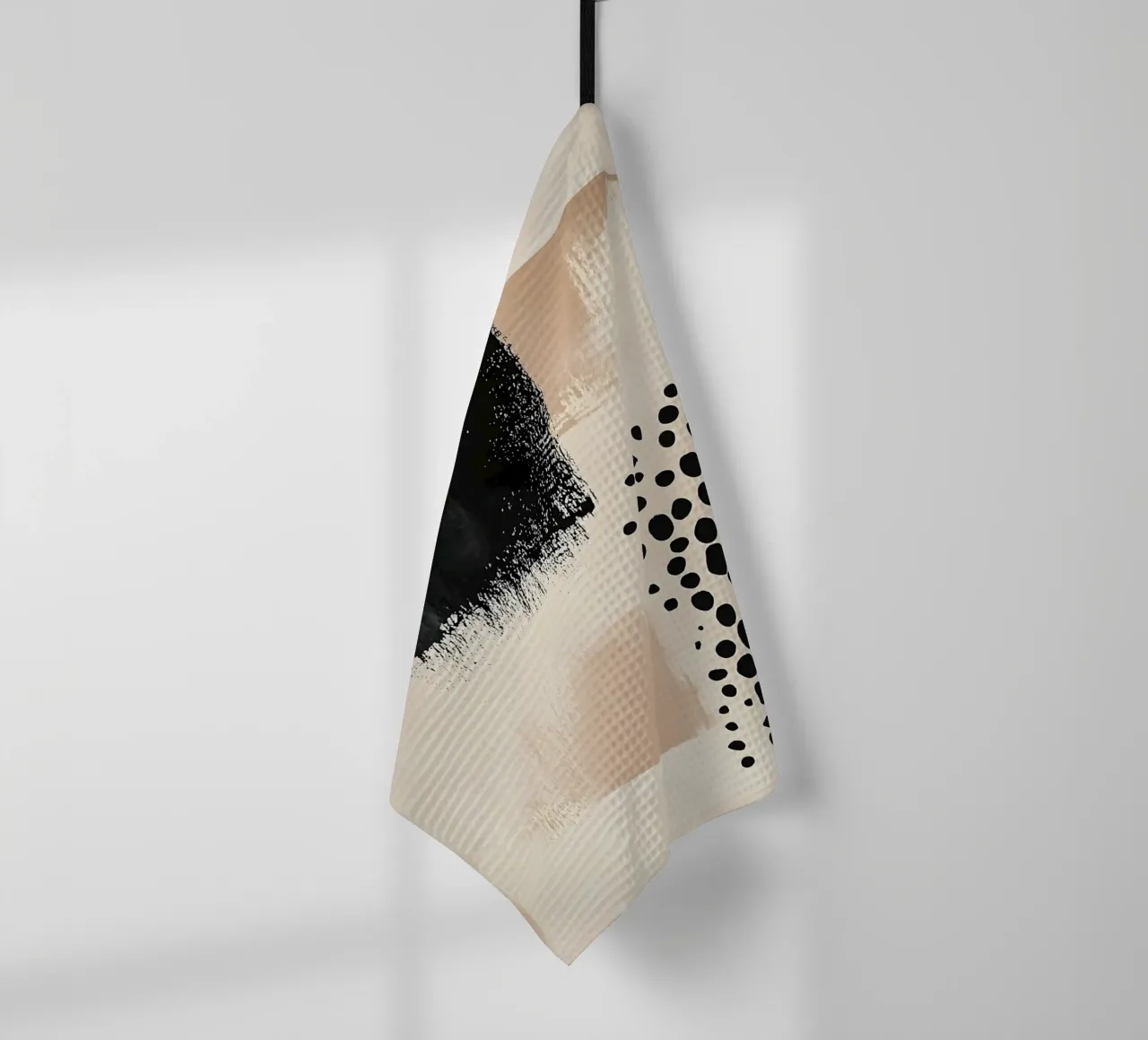 Black and Beige Abstract canovaccio da cucina da Gypsy Galleria
