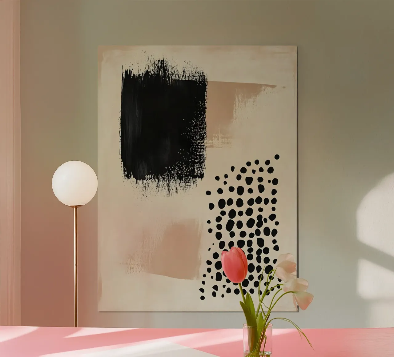 Black and Beige Abstract carta hahnemühle da Gypsy Galleria