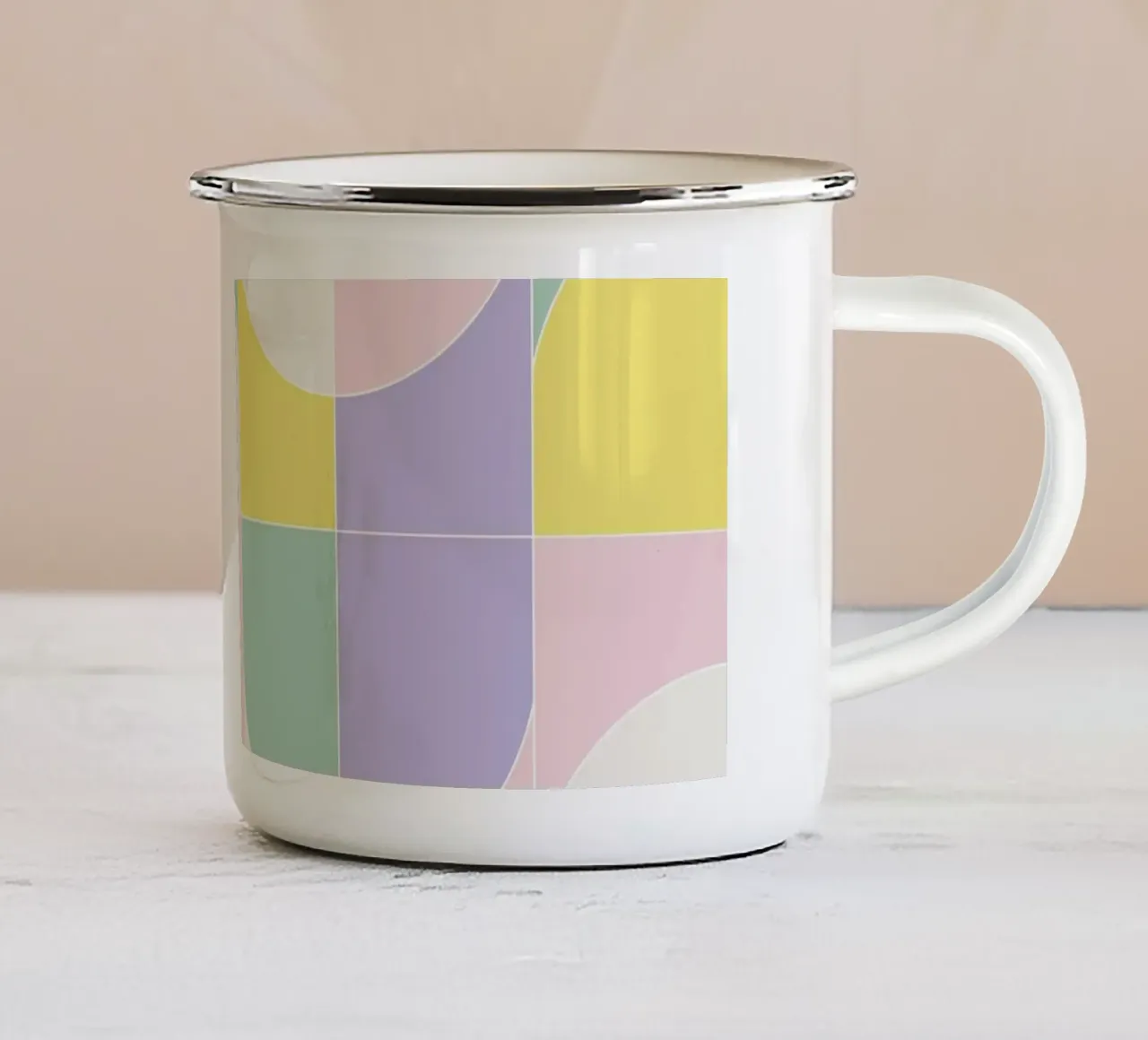 Bold Geo Tiles 05 tazza in smalto da designdn
