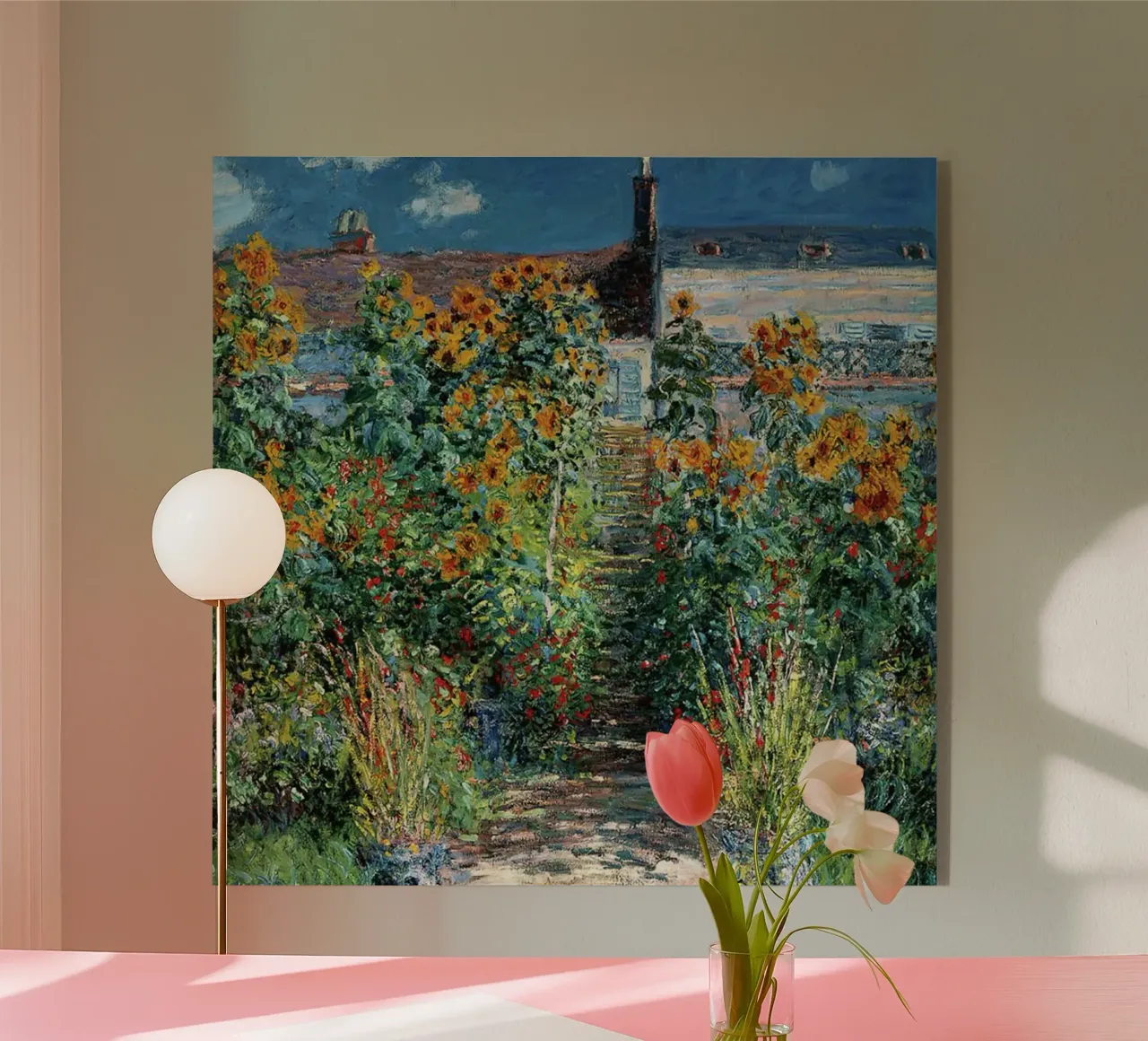 girasoli dietro phylla claude monet plexiglass da belong shop