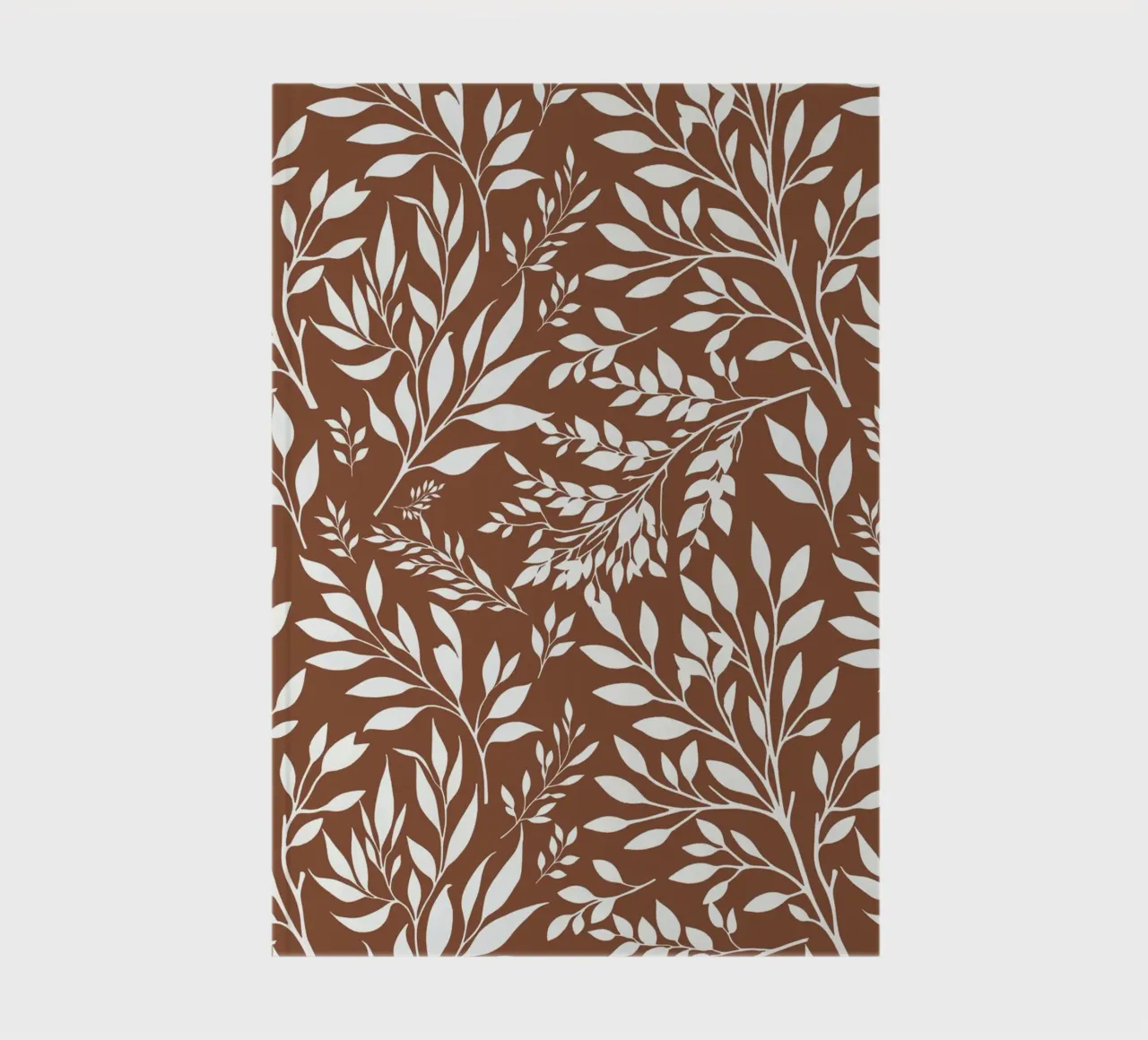 Branches Botanical Print Brown and White notebook by SilverPegasus