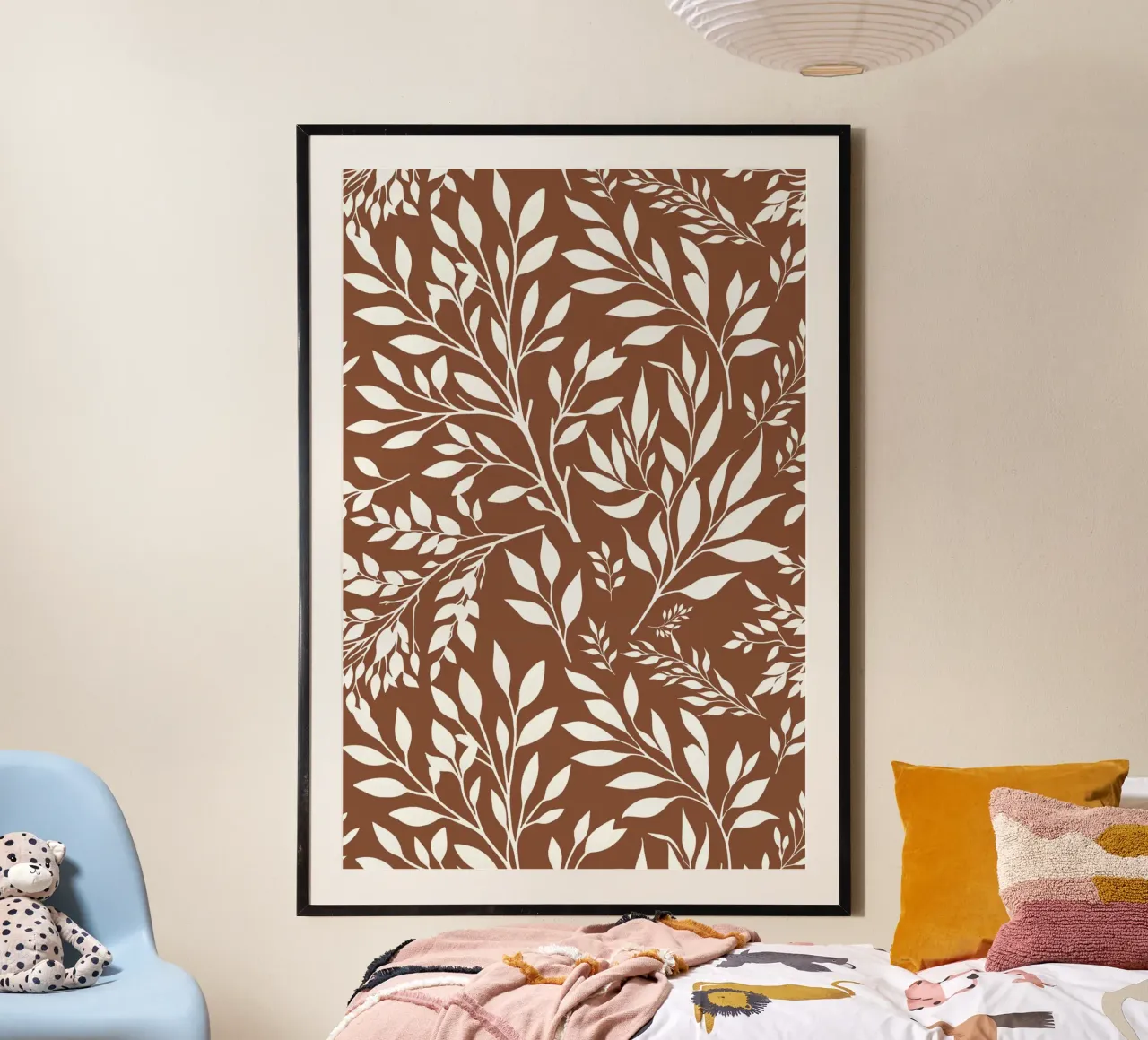 Branches Botanical Print Brown and White hahnemühle by SilverPegasus