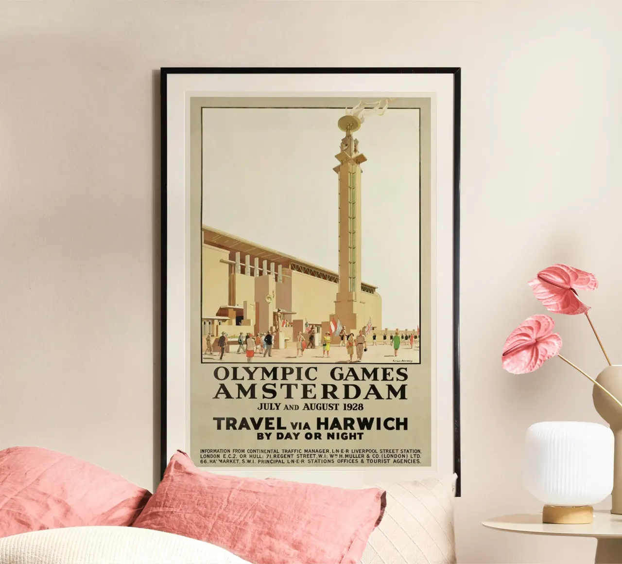van Anrooy - A poster advertising the 1928 Olympic Games in Amsterdam poster da ARTOTHEK