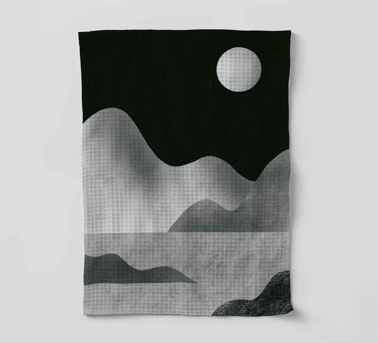 Monochrome Landschaft 13 Geschirrtuch von Little Dean