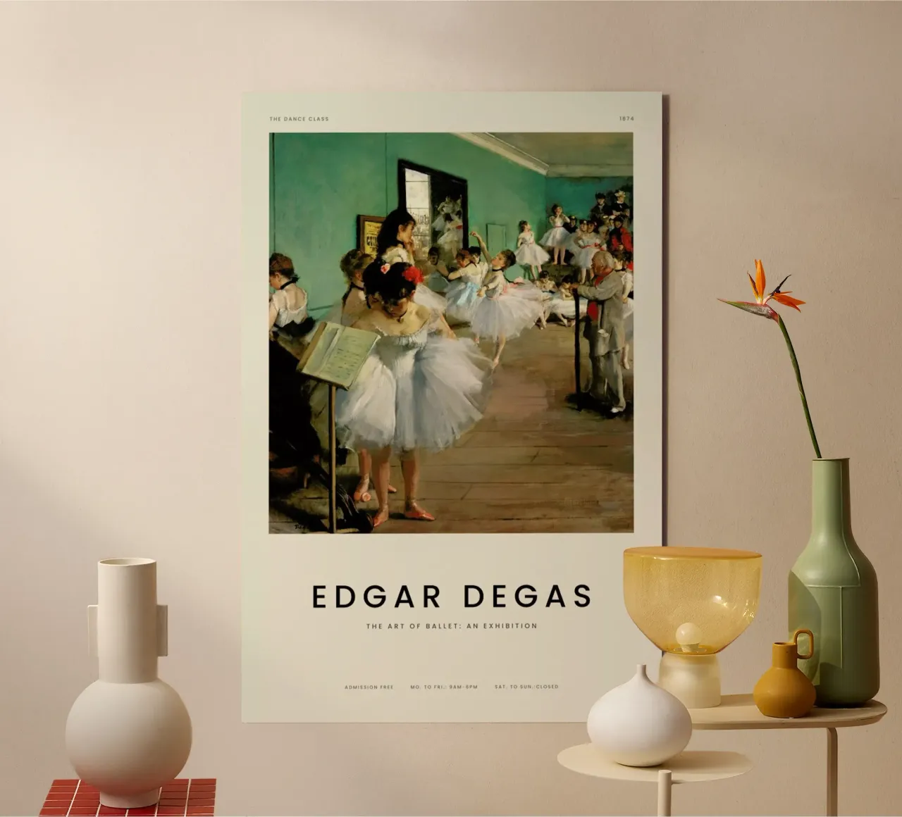 Degas - The Dance Class alluminio dibond da Vintage by JUNIQE