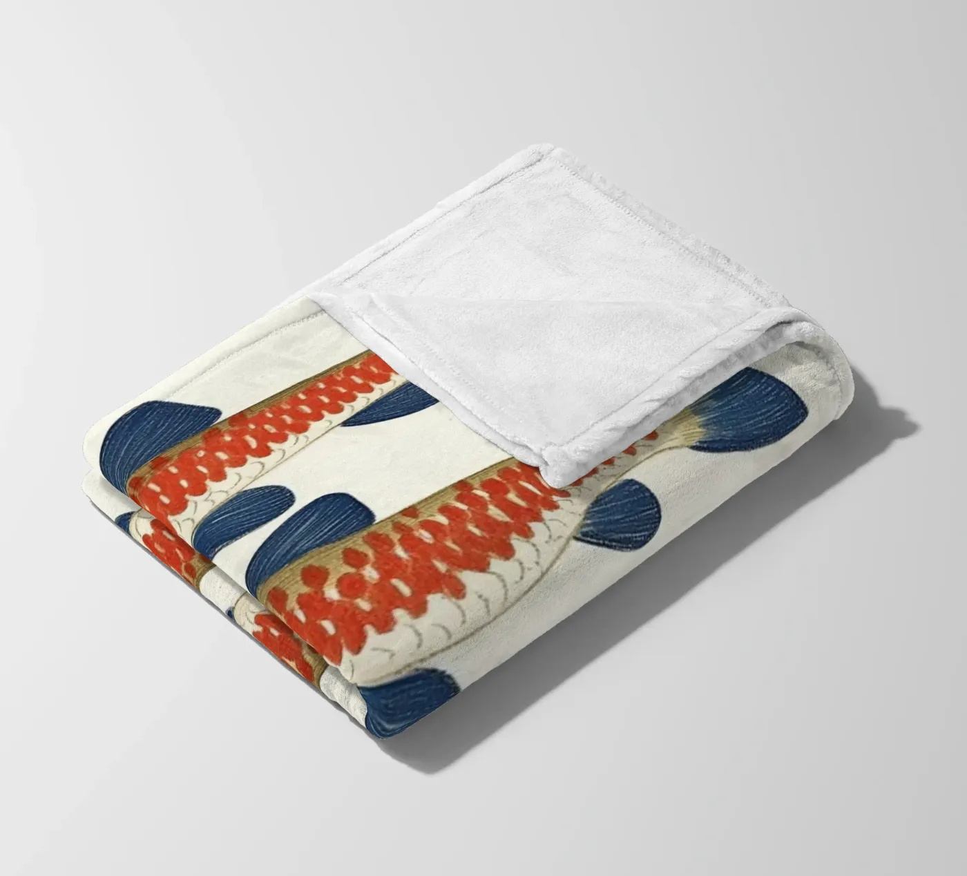 Four fish fleece blanket by Curious Canvas