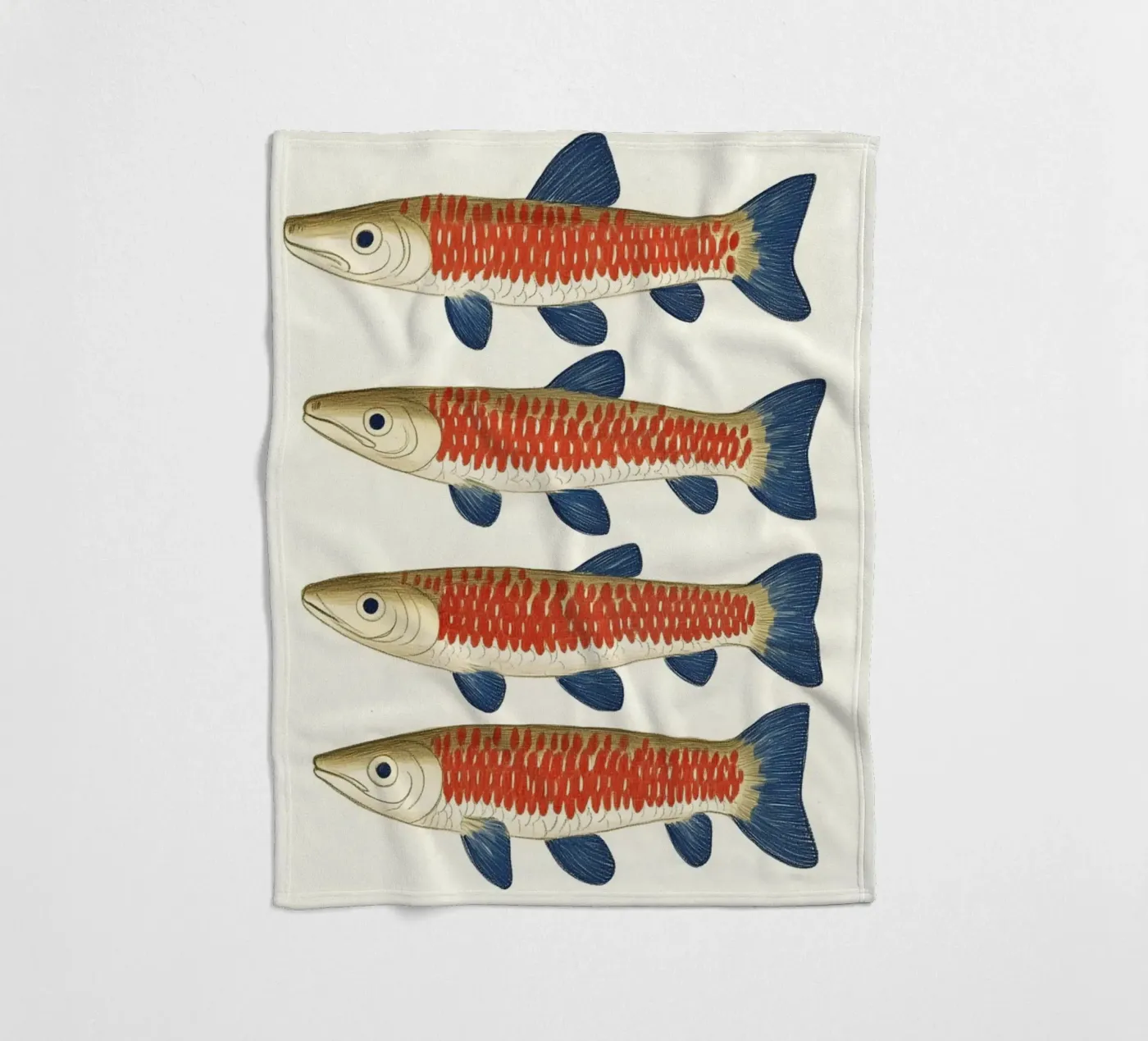 Four fish Fleecedecke von Curious Canvas