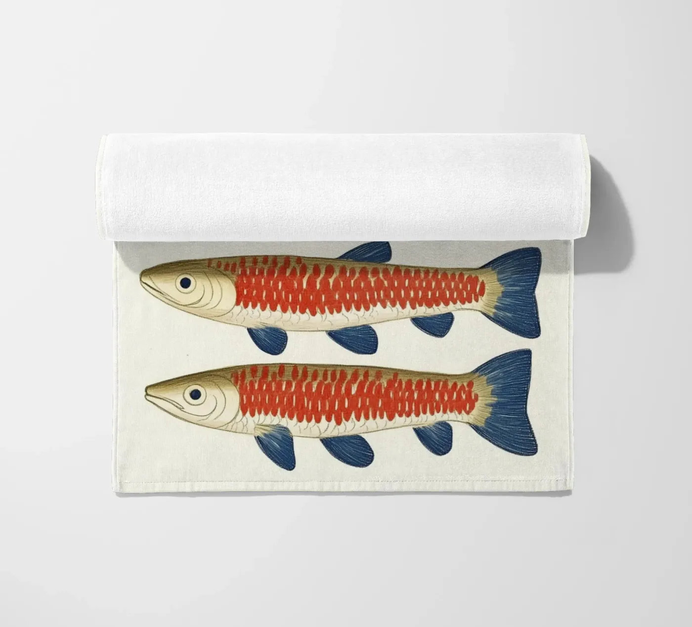 Quattro pesci telo mare da Curious Canvas