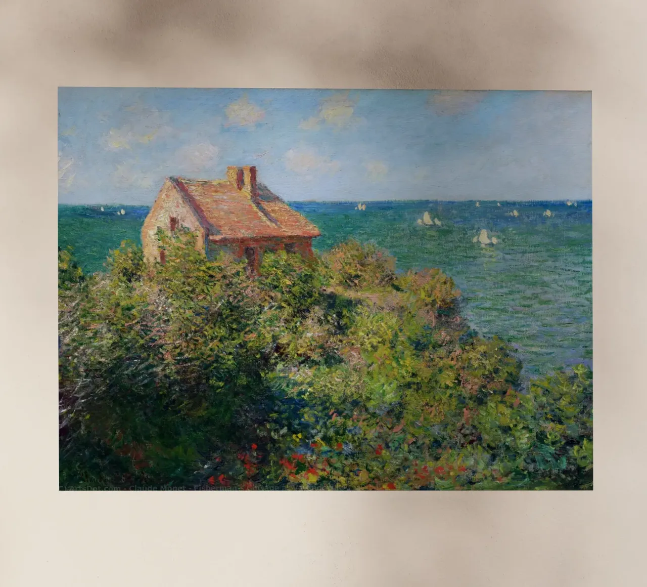 casa in collina vicino alla spiaggia claude monet pellicola backlit da belong shop