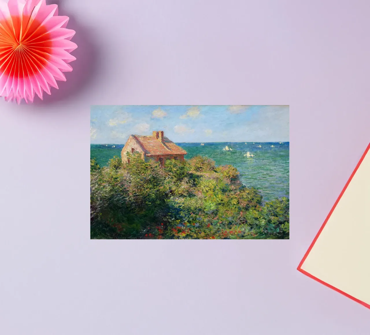 casa in collina vicino alla spiaggia claude monet adesivo da belong shop