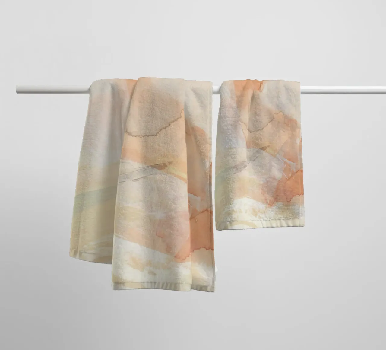 Pennellate di toni caldi 4 asciugamano da bagno da NouveauPrints