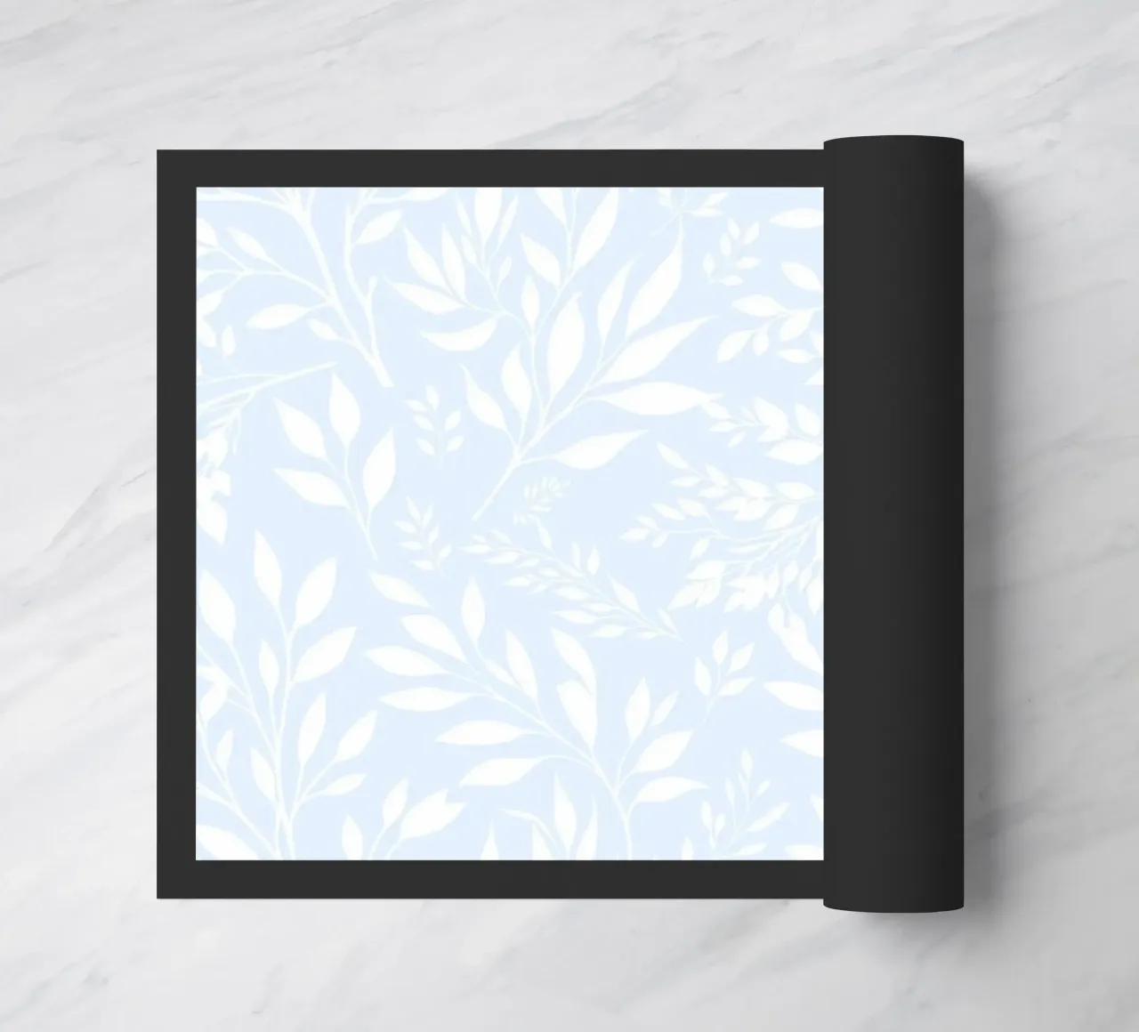 Estampado Botánico Ramas Azul Claro felpudo de SilverPegasus