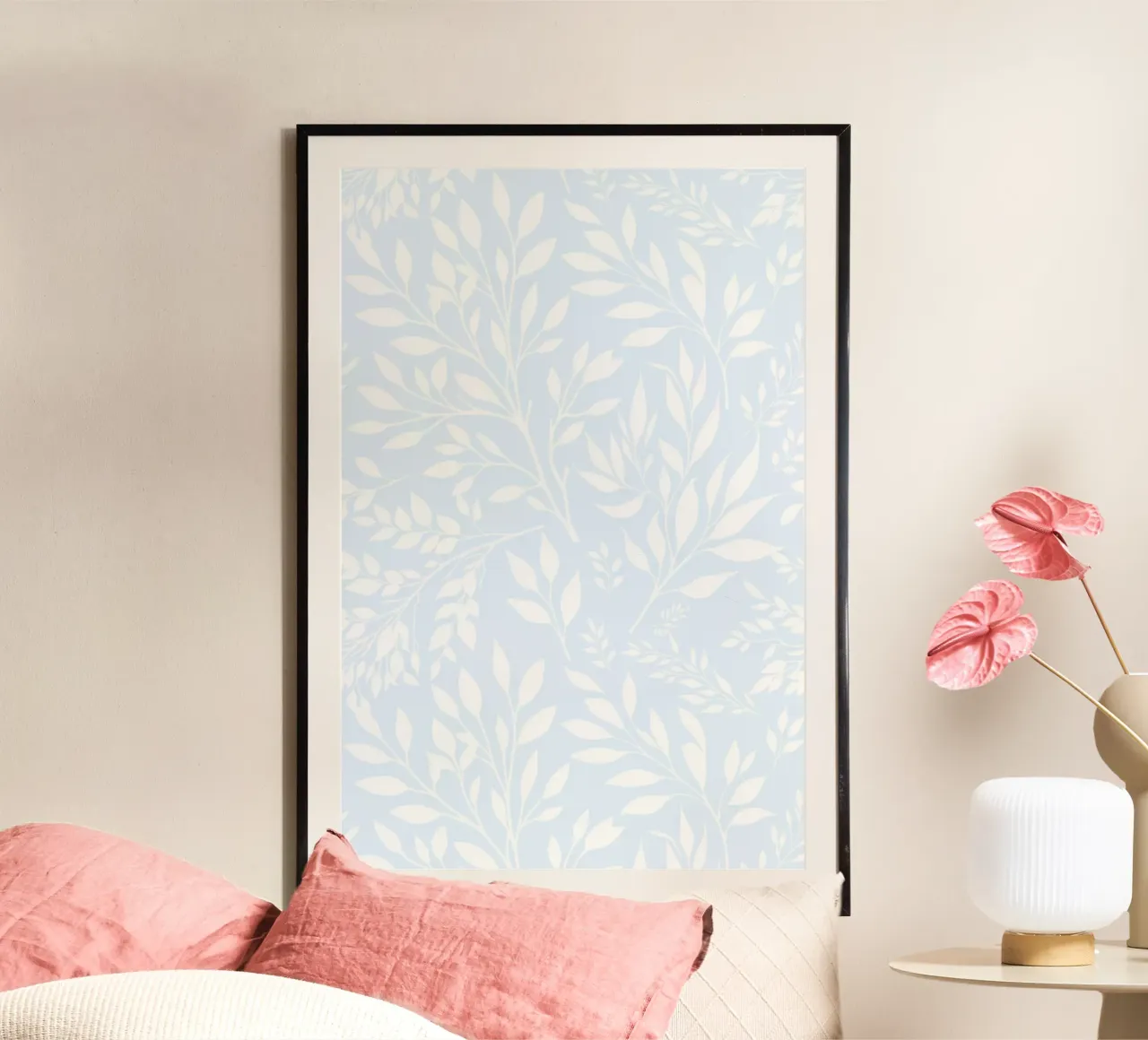 Estampado Botánico Ramas Azul Claro hahnemühle de SilverPegasus