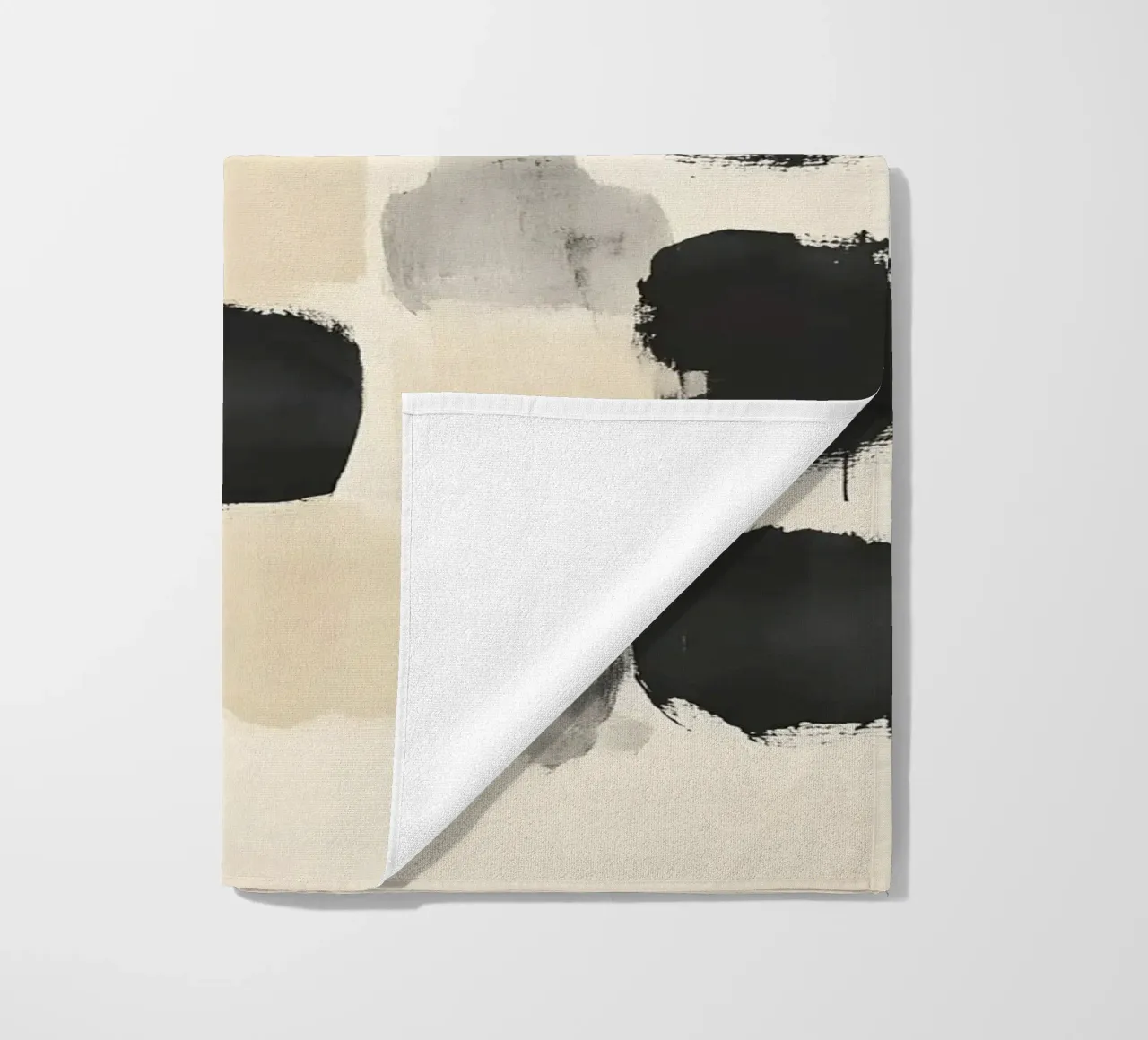 Black and Beige Abstract telo mare da Gypsy Galleria