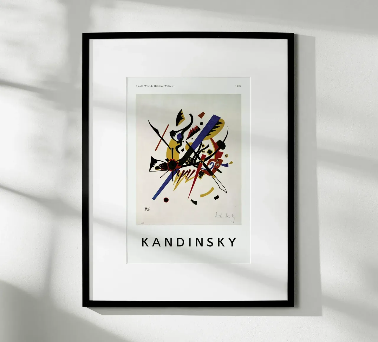 Kandinsky - Small Worlds poster con telaio in alluminio da ARTOTHEK