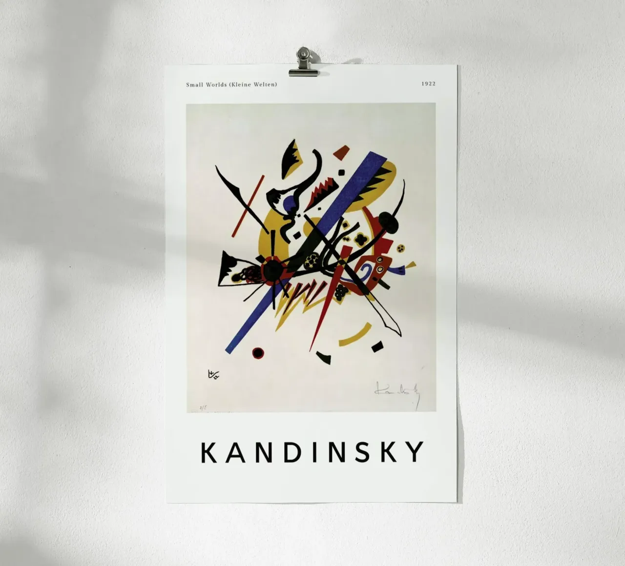 Kandinsky - Small Worlds poster con telaio in alluminio da ARTOTHEK
