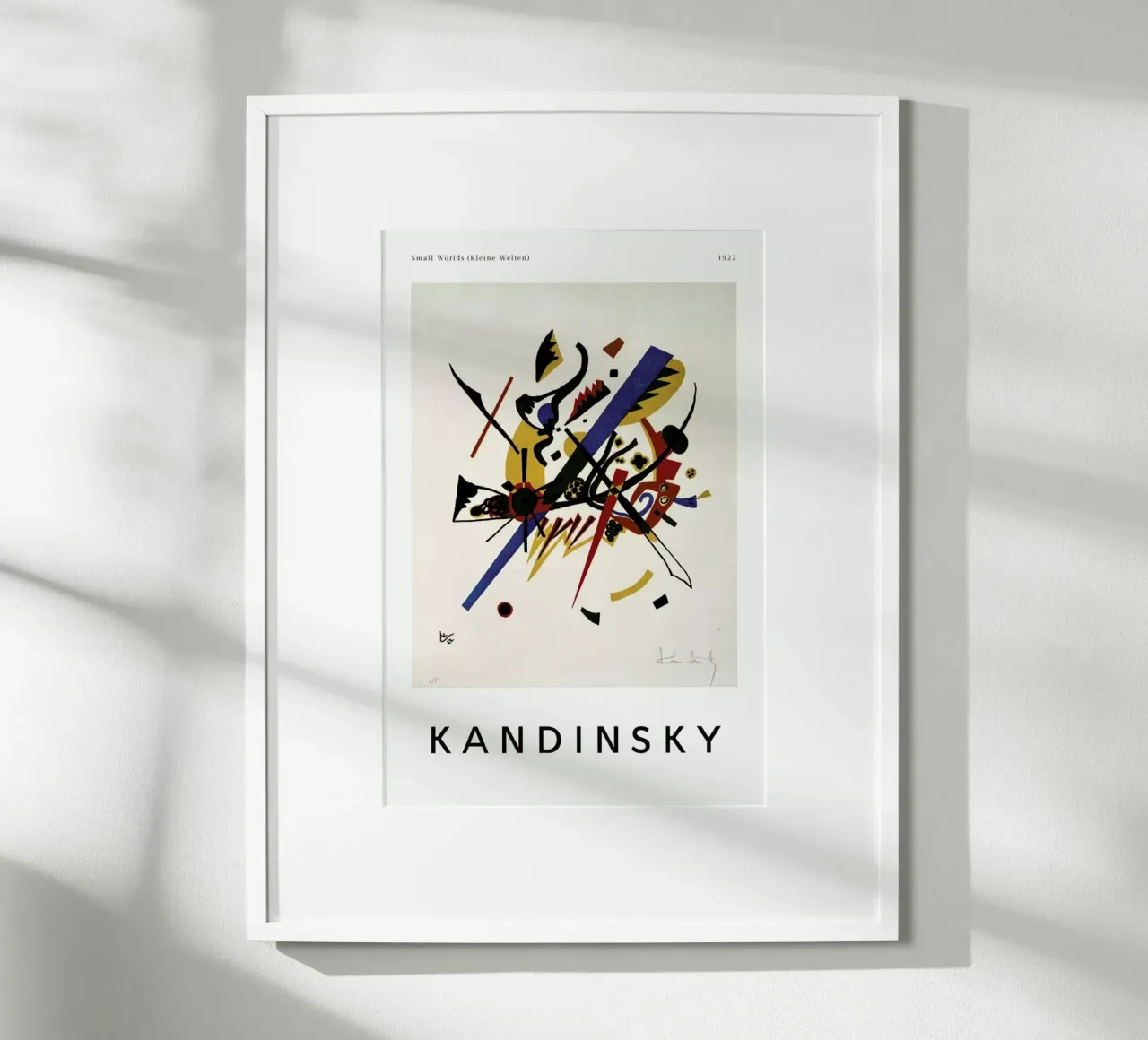 Kandinsky - Small Worlds poster con telaio in alluminio da ARTOTHEK