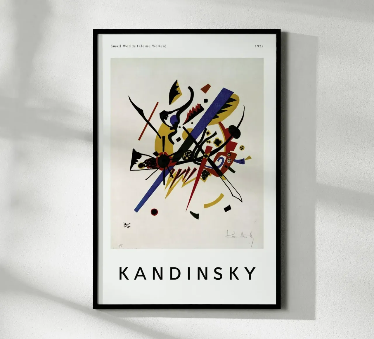 Kandinsky - Small Worlds poster con telaio in alluminio da ARTOTHEK