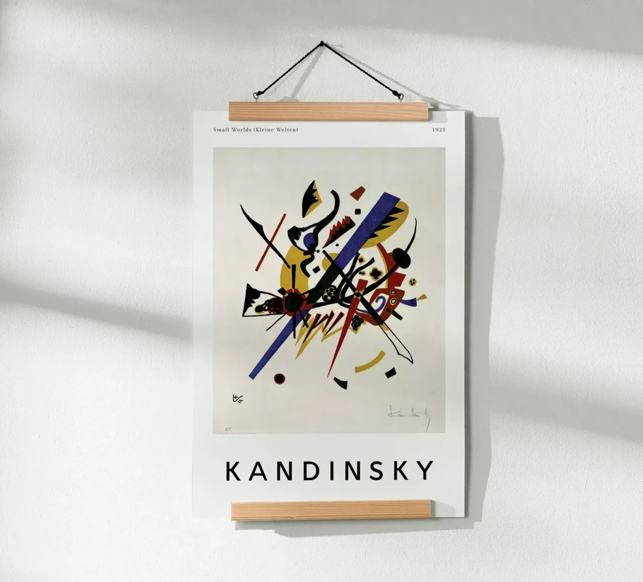 Kandinsky - Small Worlds poster con telaio in alluminio da ARTOTHEK