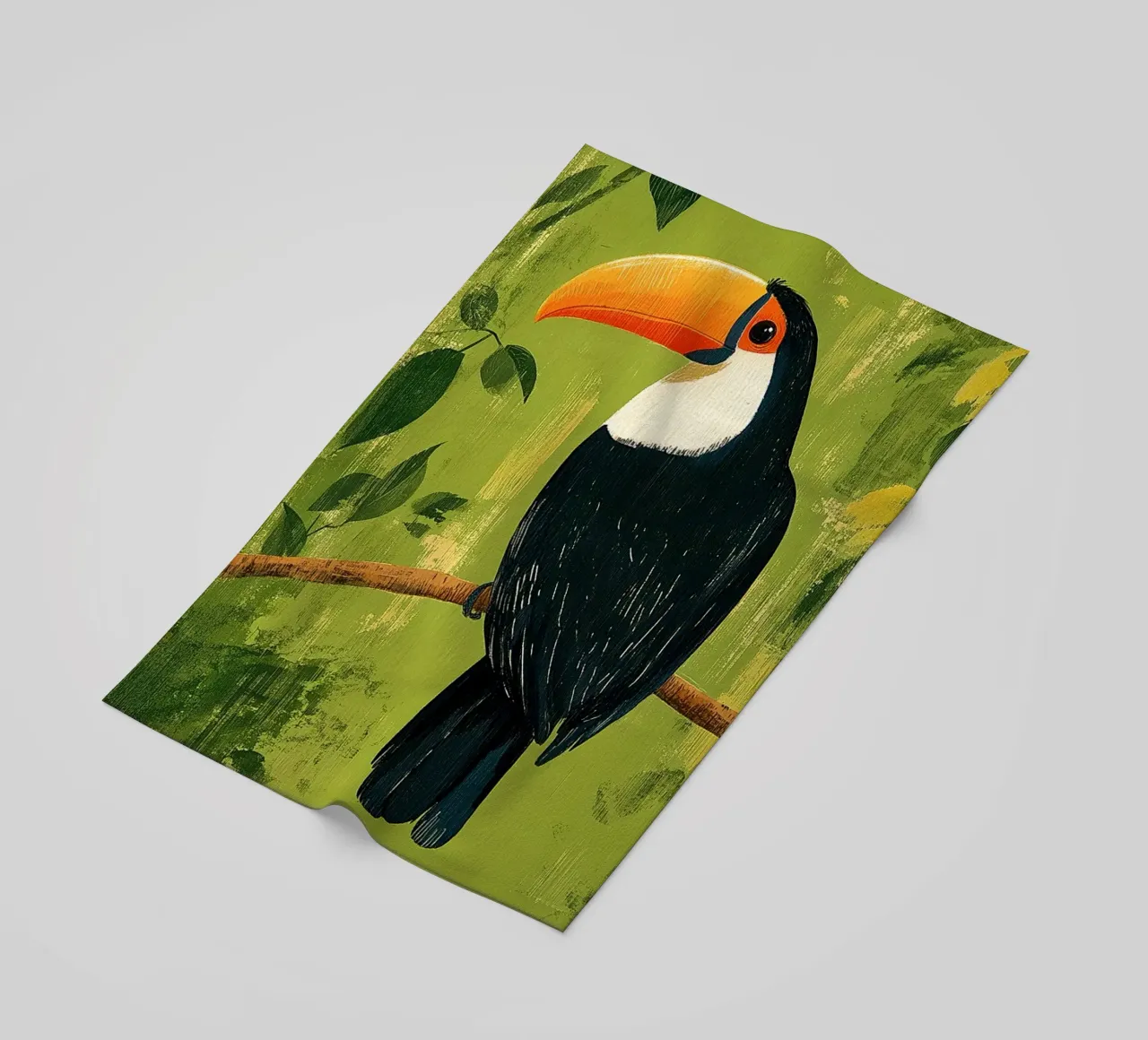 Tucano nel verde telo mare da Curious Canvas