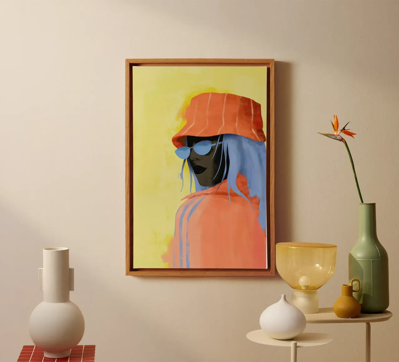 Cadmium canvas met Baklijst van Pure