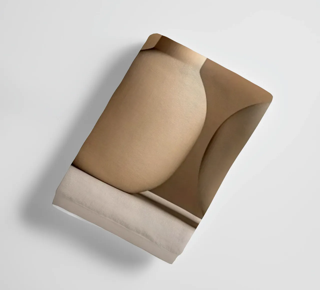 Pottery still life in sand colours towel by Imagine