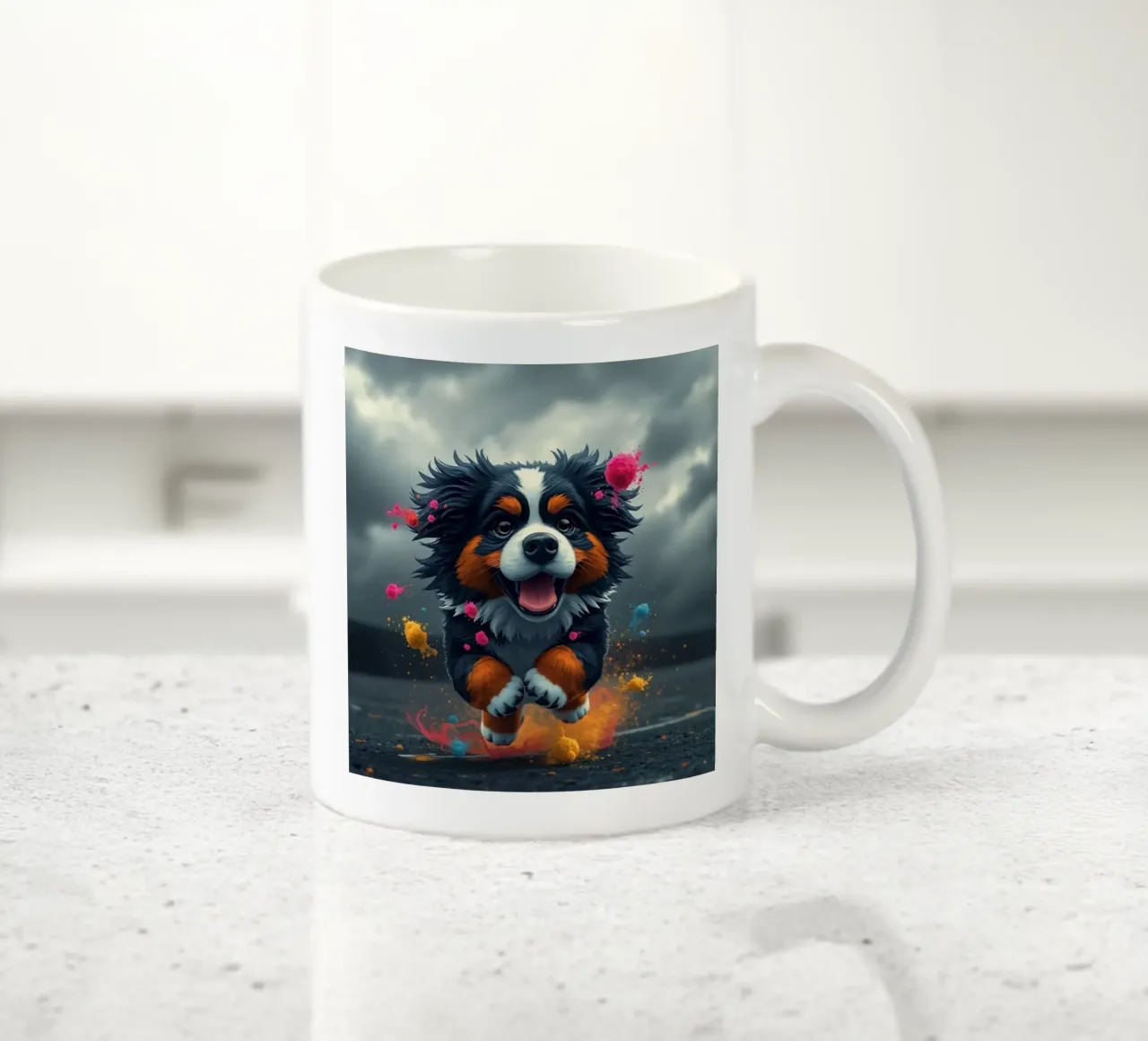 Le bouvier bernois coloré #206 mug en céramique de Yumis.Beargang.and.Me