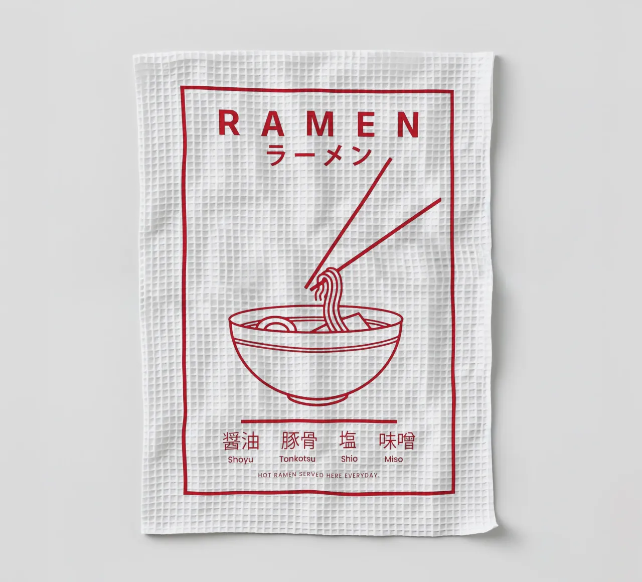 Retro Ramen Bowl torchon de Attaboy Dsgn