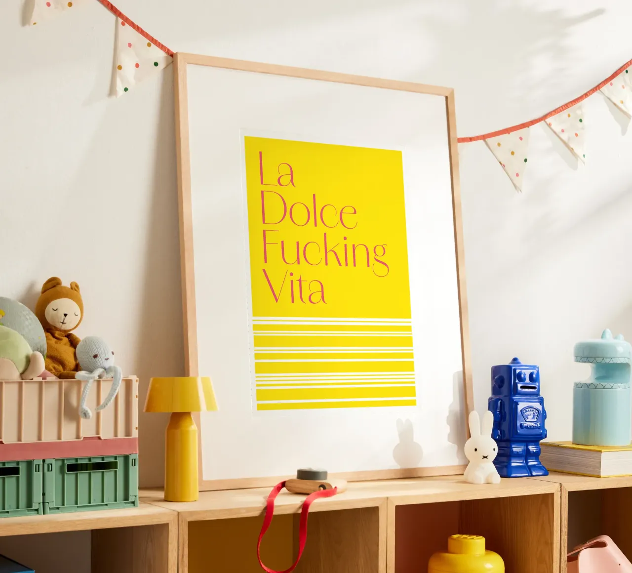 Vita poster con telaio in plastica da Flo Klein