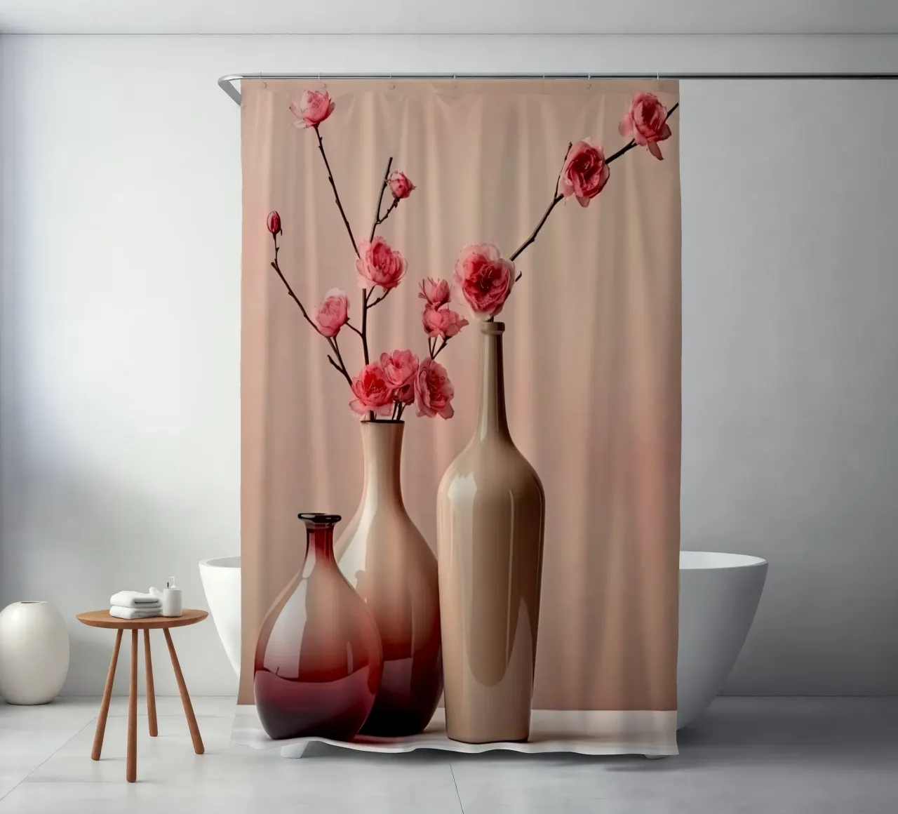 Quiet life in soft pinks shower curtain by Imagine