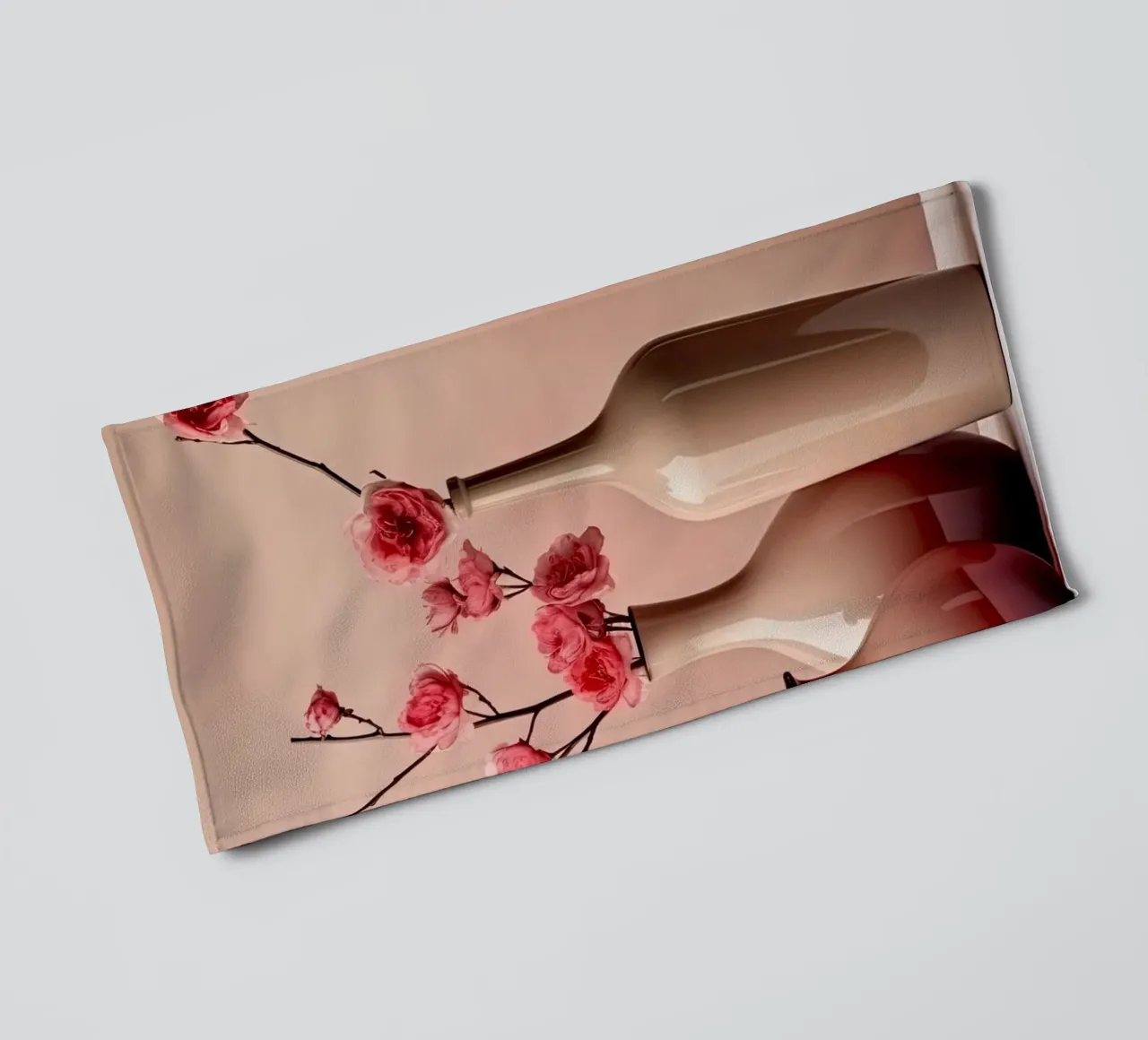 Vita tranquilla in rosa tenue asciugamano da bagno da Imagine