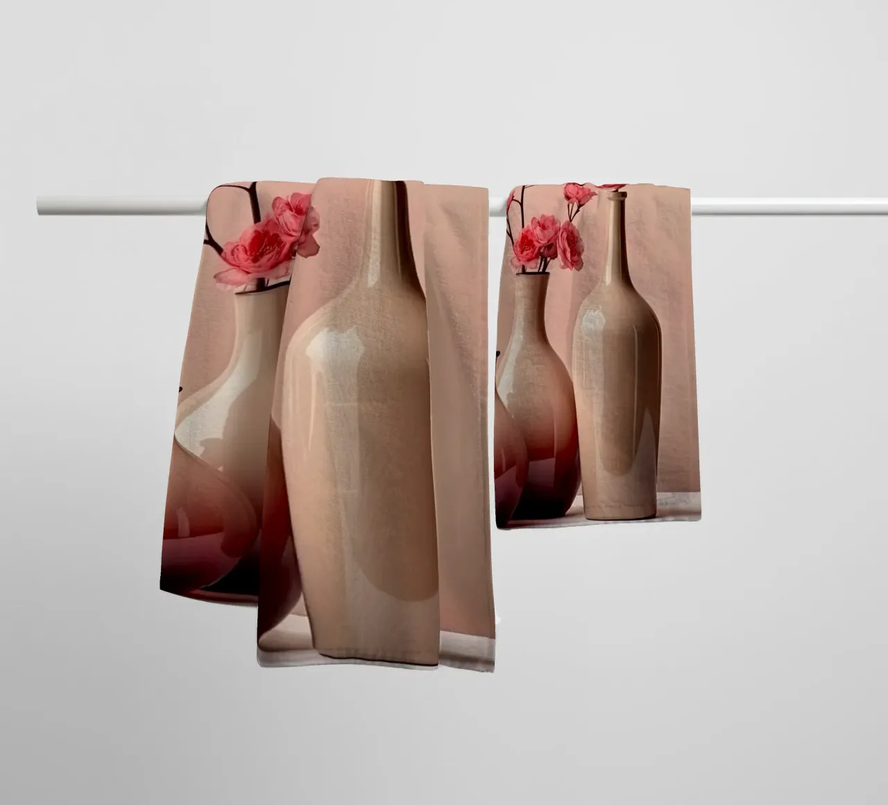 Vita tranquilla in rosa tenue asciugamano da bagno da Imagine
