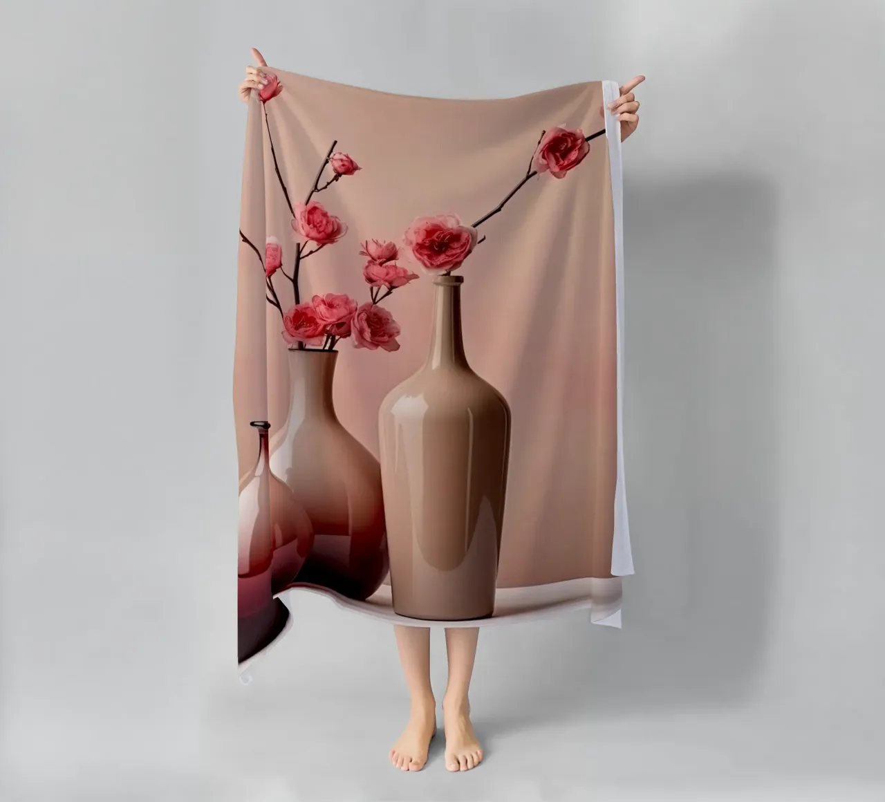 Vita tranquilla in rosa tenue telo mare da Imagine