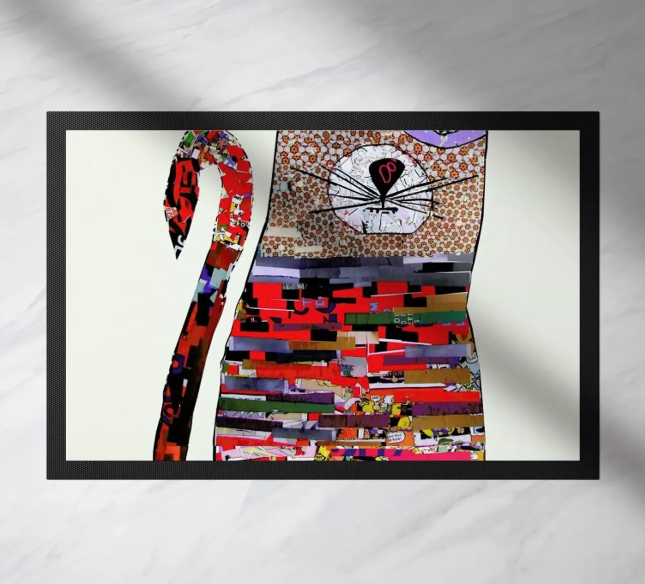 pepper cat doormat by Brian Buckley