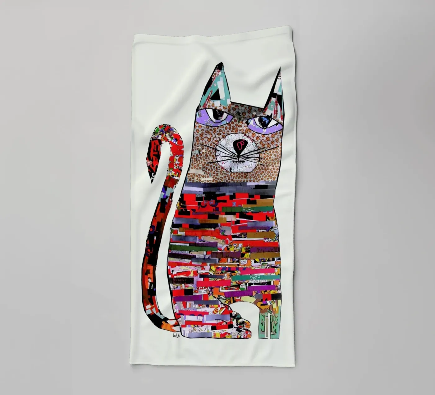 pepper cat towel by Brian Buckley