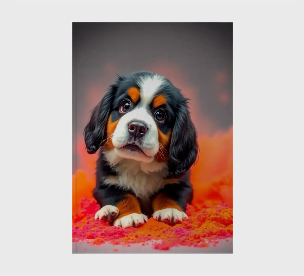 The colorful Bernese Mountain Dog #210 notebook by Yumis.Beargang.and.Me