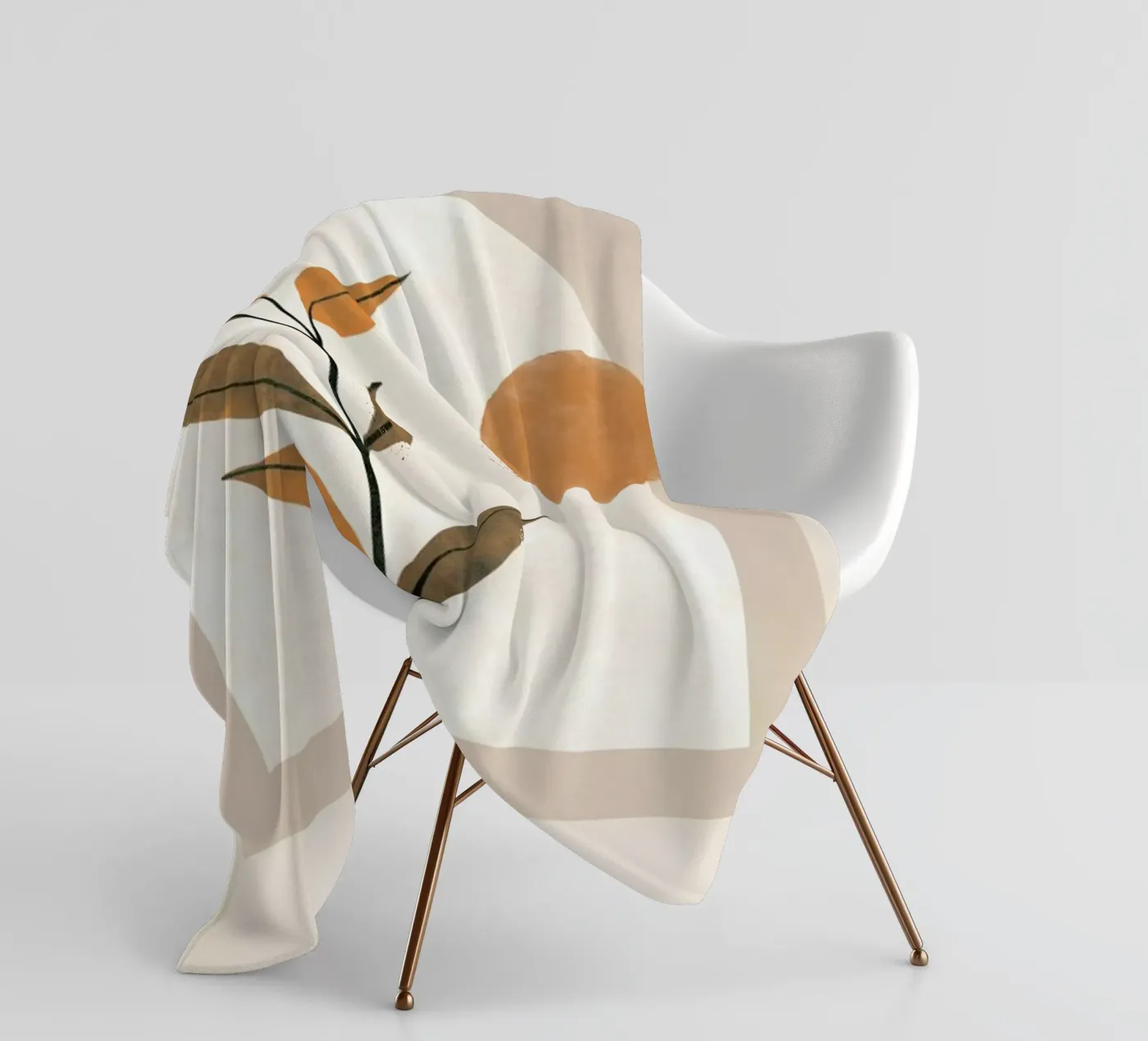 Botanical fleecedeken van Graphite