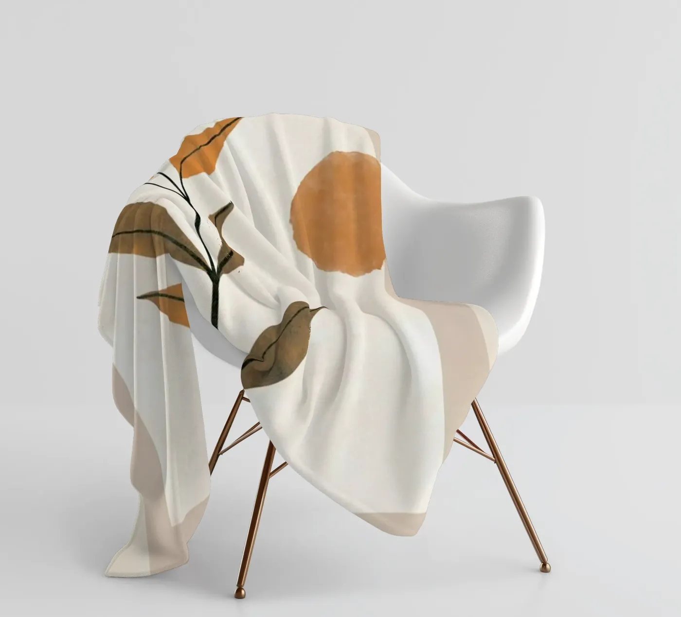 Botanical fleecedeken van Graphite