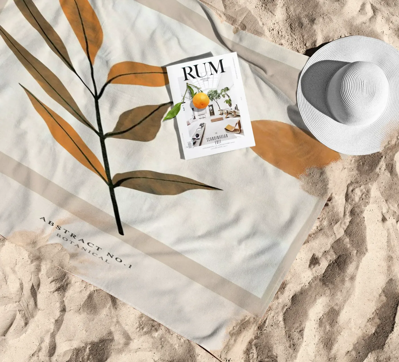 Botanical beach towel by Graphite