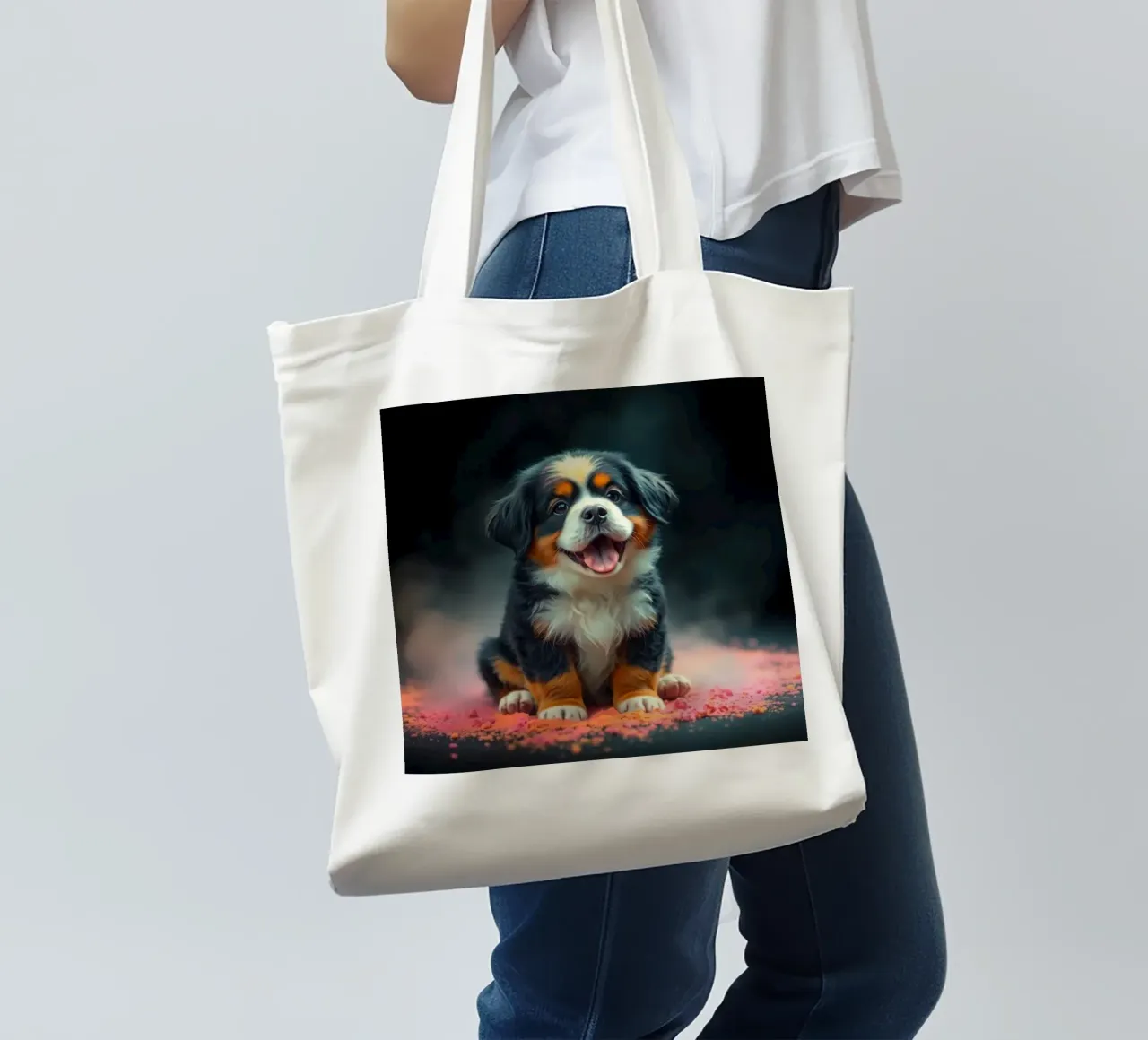 Le bouvier bernois coloré #213 tote bag de Yumis.Beargang.and.Me
