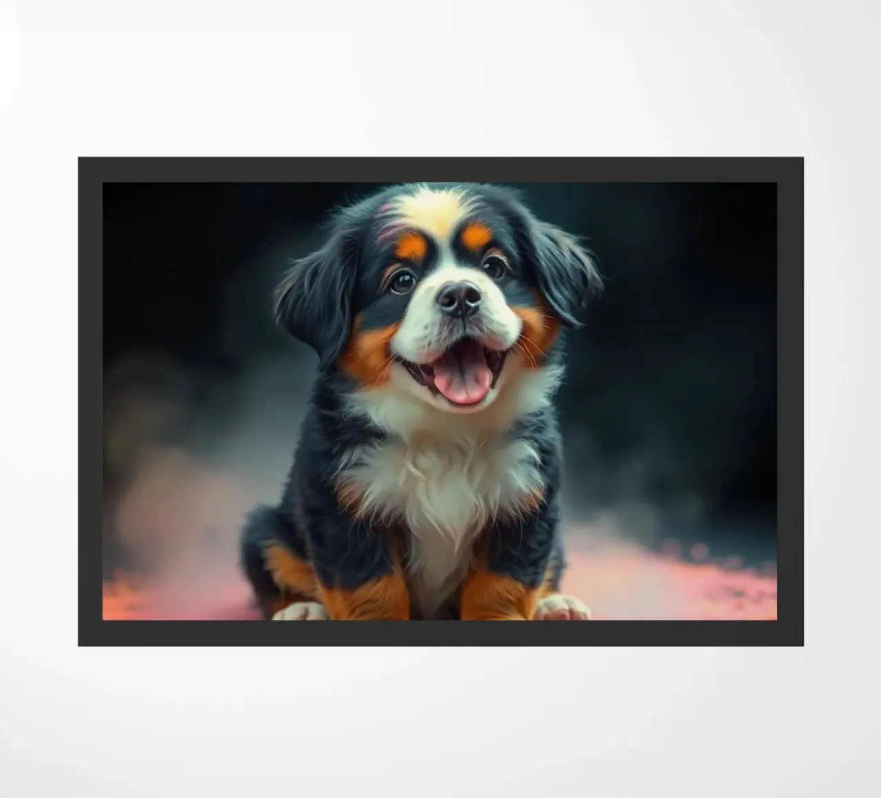 The colorful Bernese Mountain Dog #213 doormat by Yumis.Beargang.and.Me