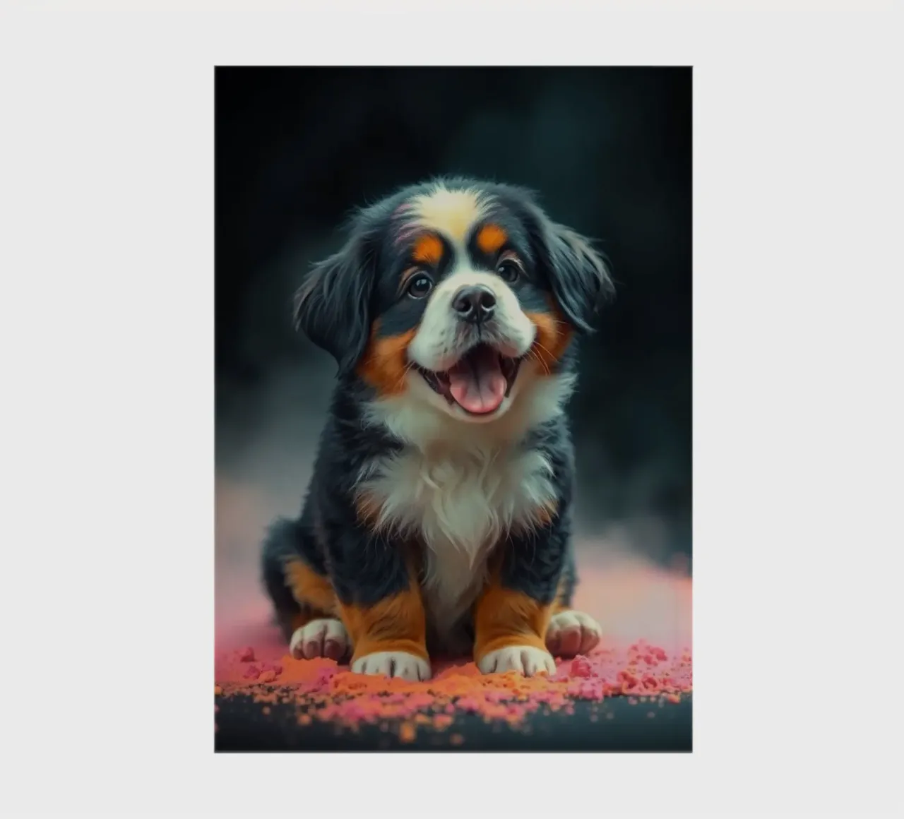 The colorful Bernese Mountain Dog #213 notebook by Yumis.Beargang.and.Me