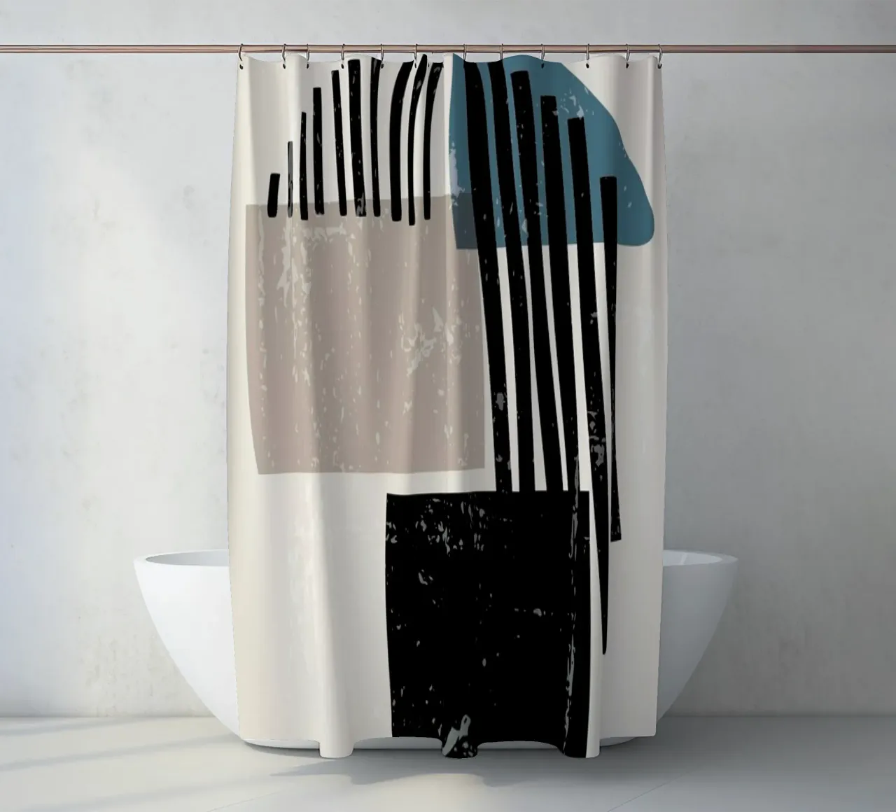 Straws shower curtain by Graphite