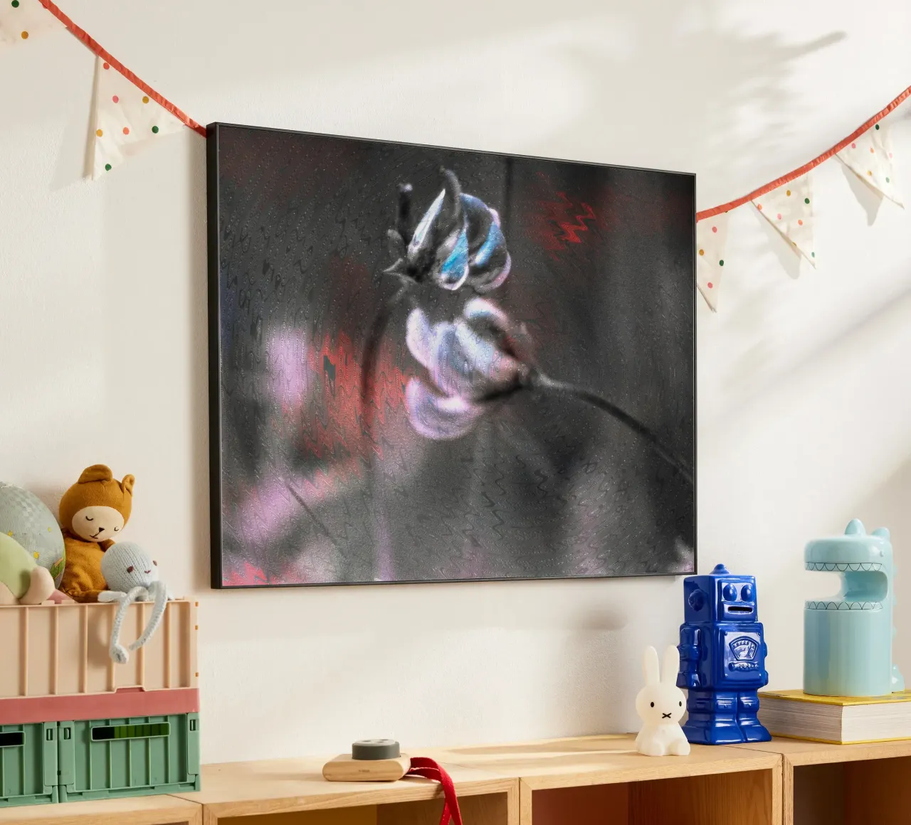 Due piccoli fiori davanti a uno sfondo artistico pannello forex da Something for you