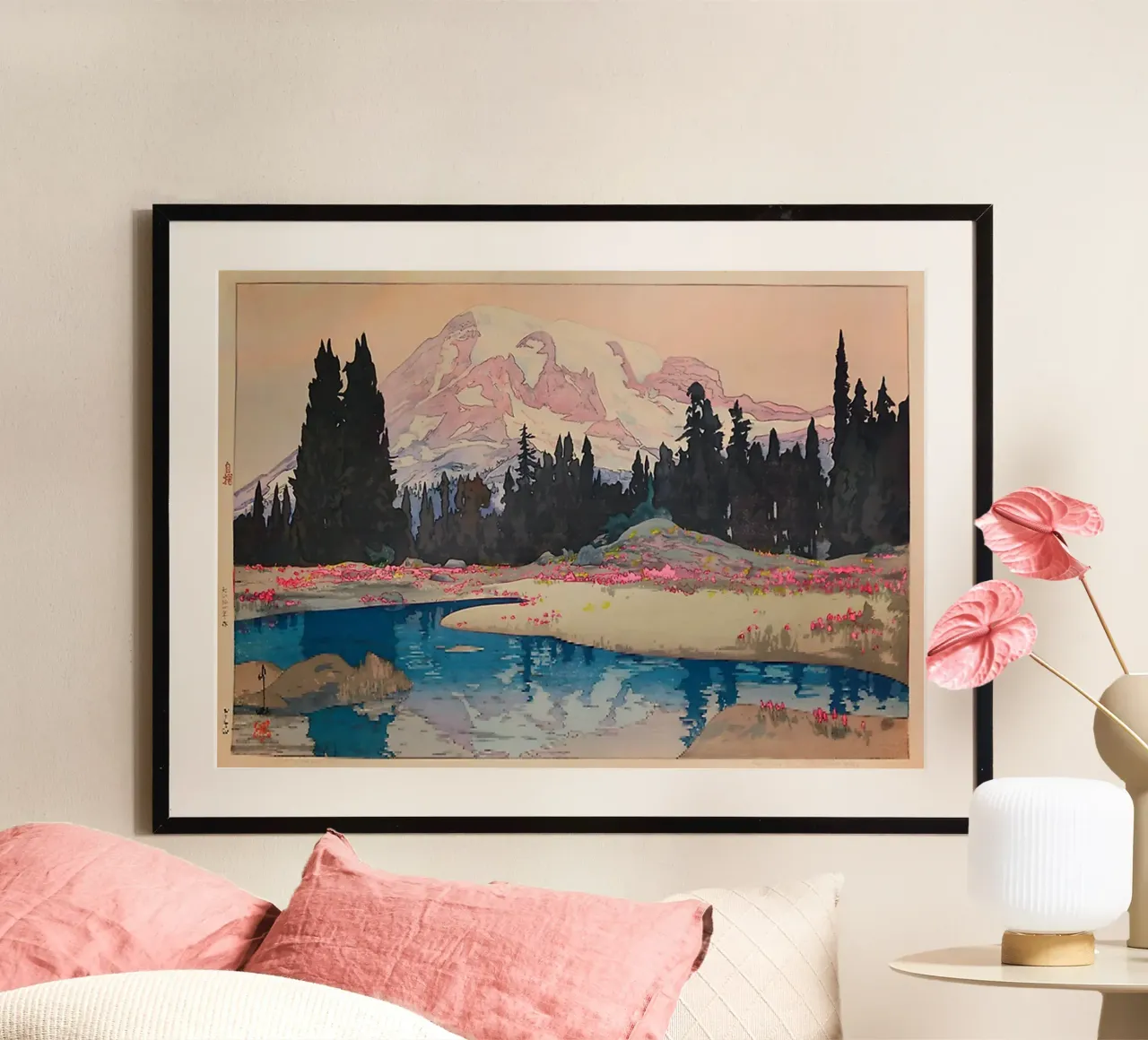 Hiroshi Yoshida Mt. Rainier (1925) poster da GoArt