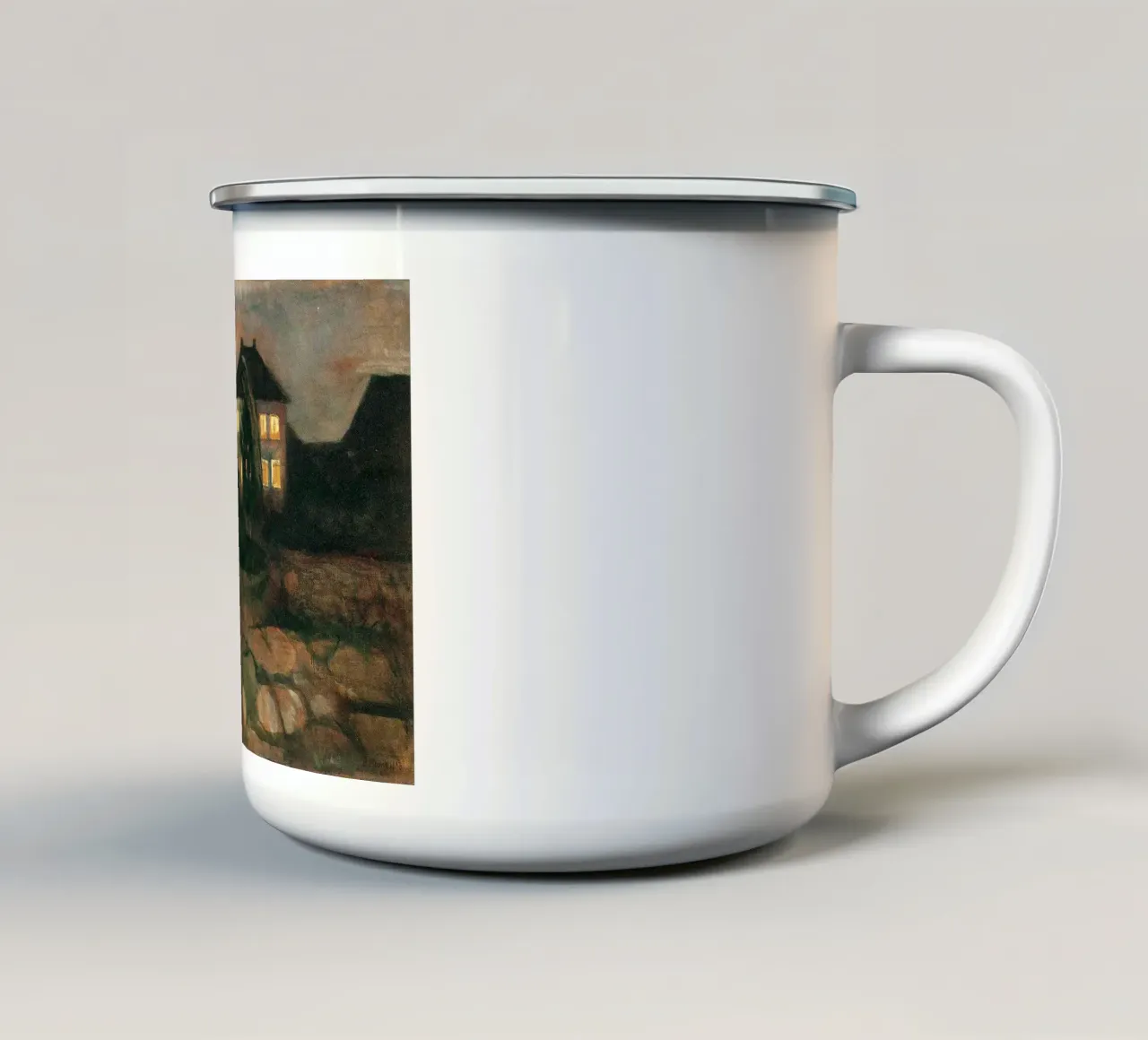 Edvard Munch Arte tazza in smalto da Brooke
