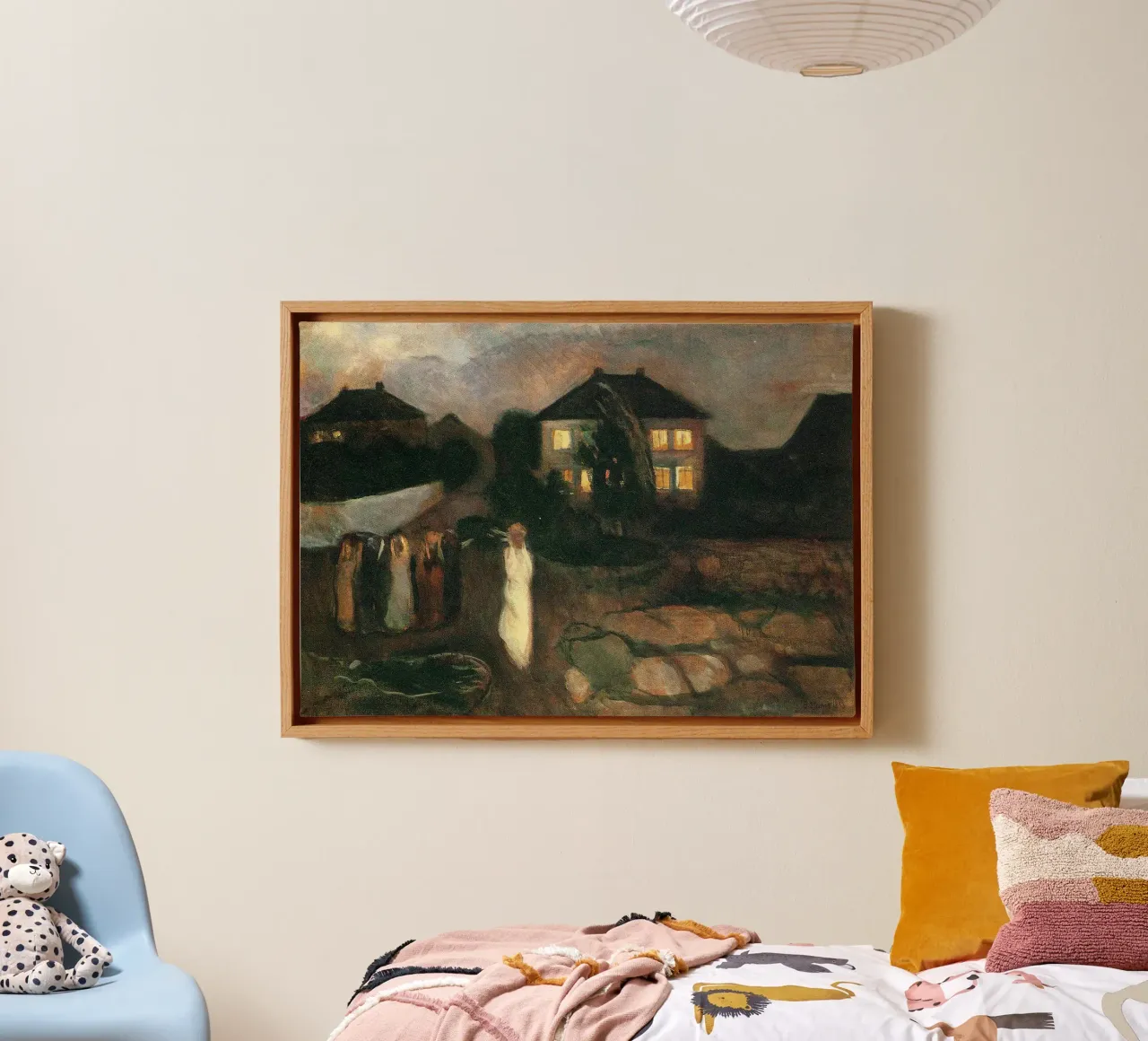 Edvard Munch Arte tela con Cornice a cassetta da Brooke