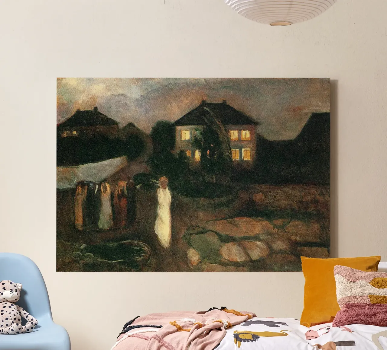 Edvard Munch Arte tela con Cornice a cassetta da Brooke