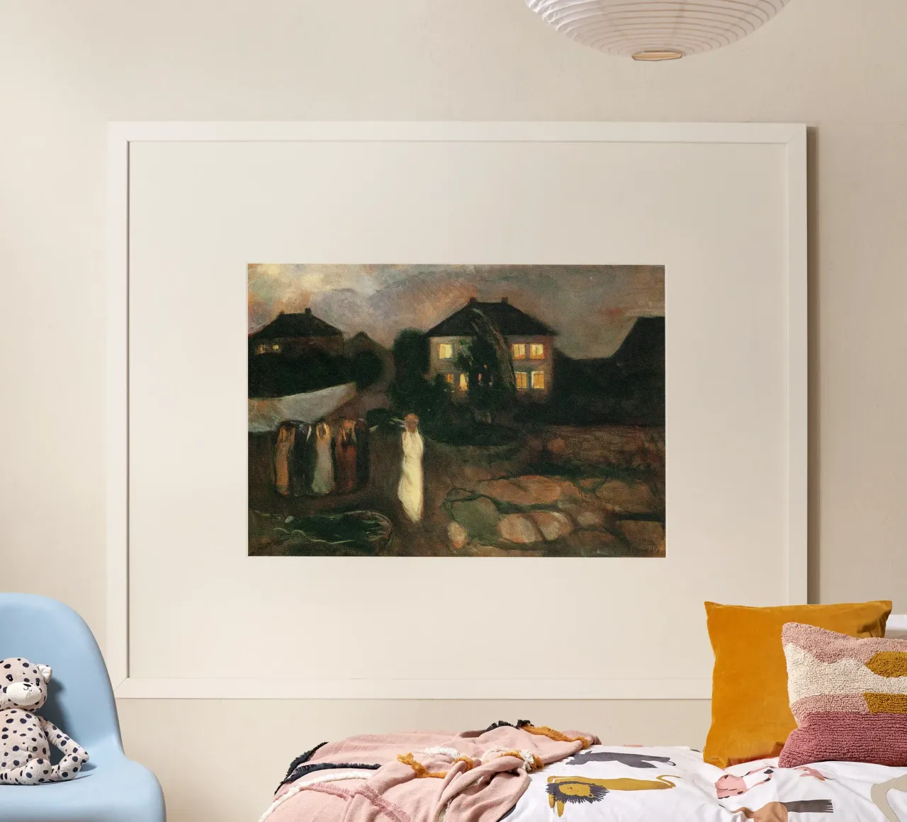Edvard Munch Arte poster con telaio in legno da Brooke