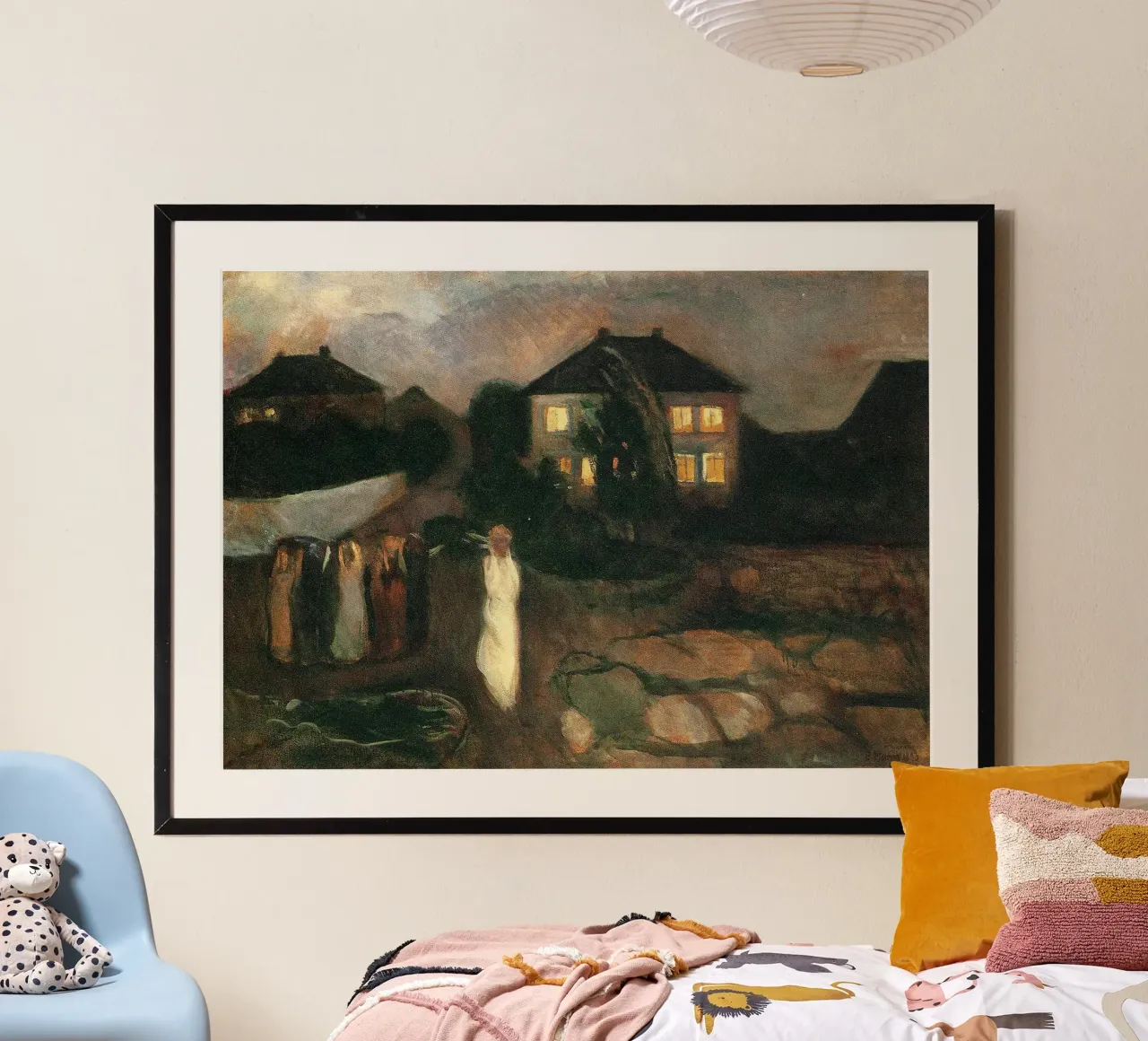Edvard Munch Arte poster con telaio in legno da Brooke